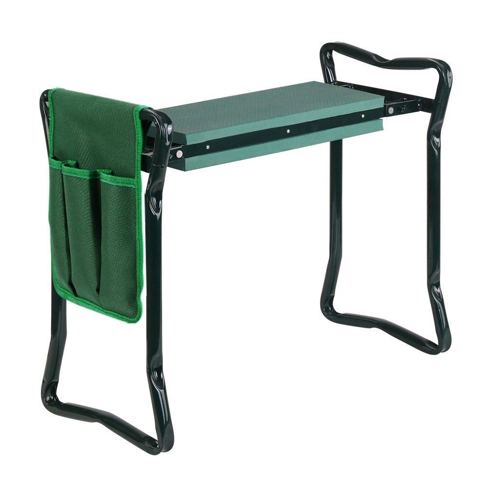1 Gardeon Garden Kneeler 3 in 1 Padded Seat Stool Outdoor Bench Knee Pad Foldable - Green, 1 of 7