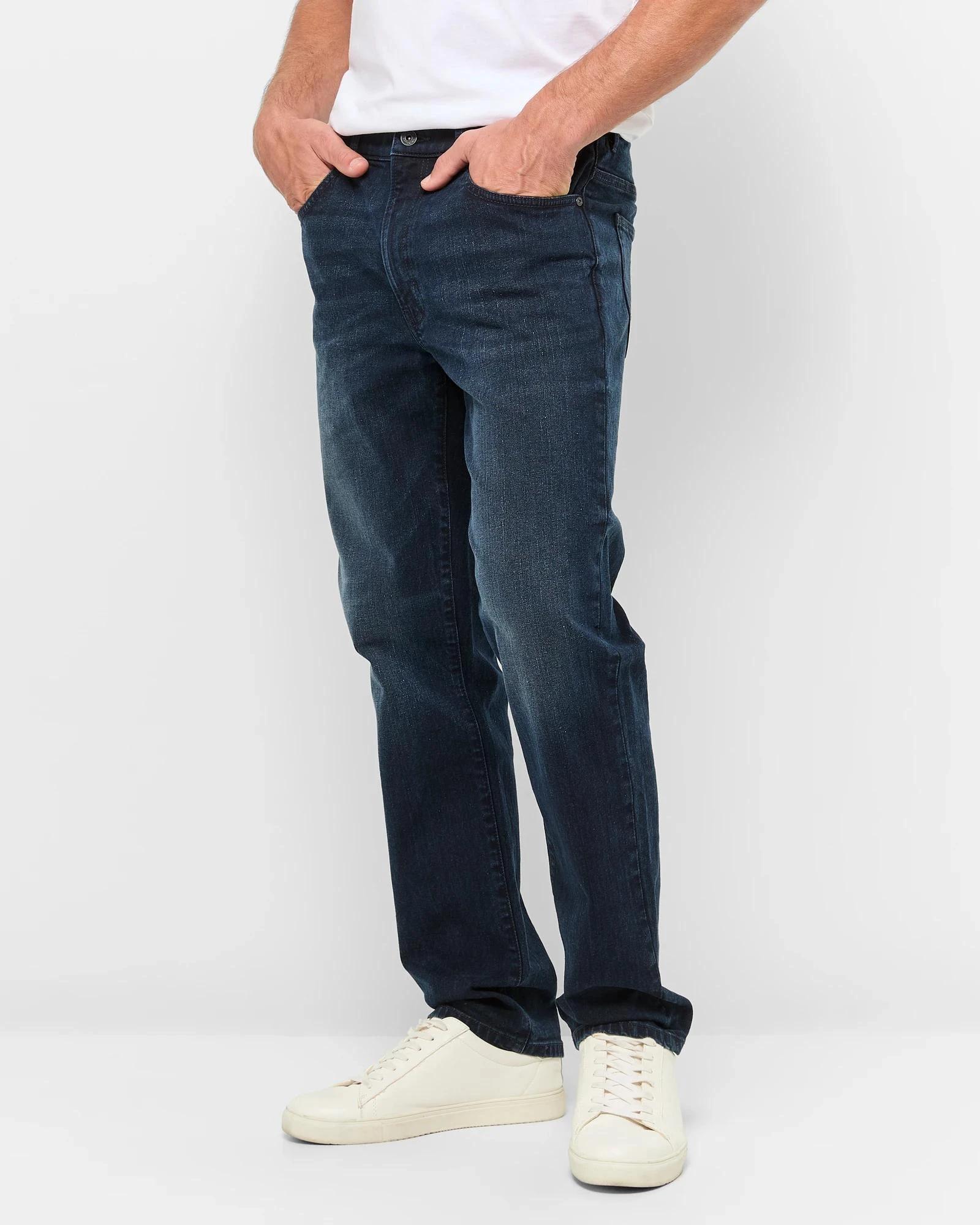 3 Target Man Straight Fit Denim Jeans BLUE + BLACK, 3 of 5