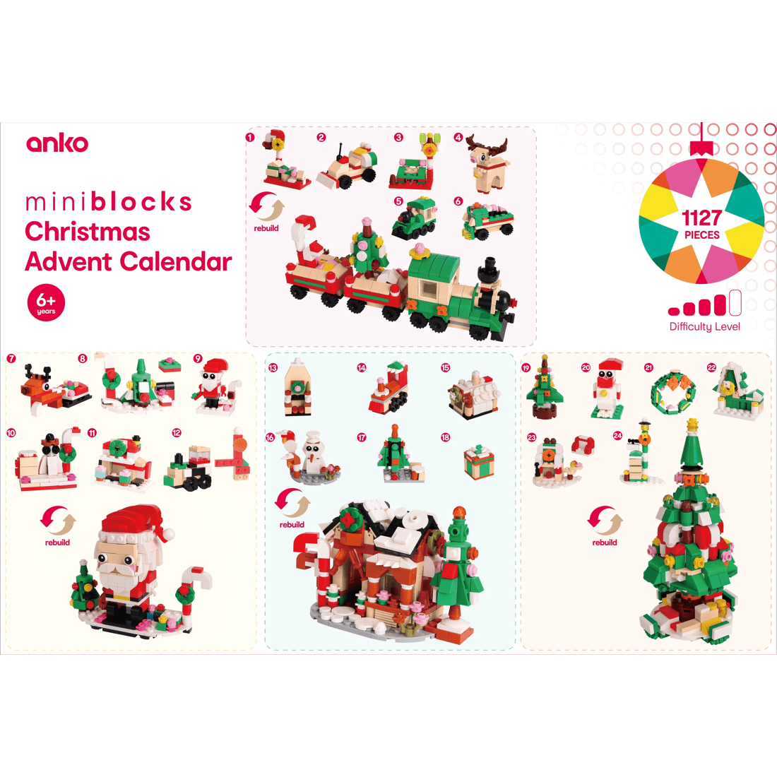 7 1127 Piece Mini Blocks: Christmas Advent Calendar, 7 of 7