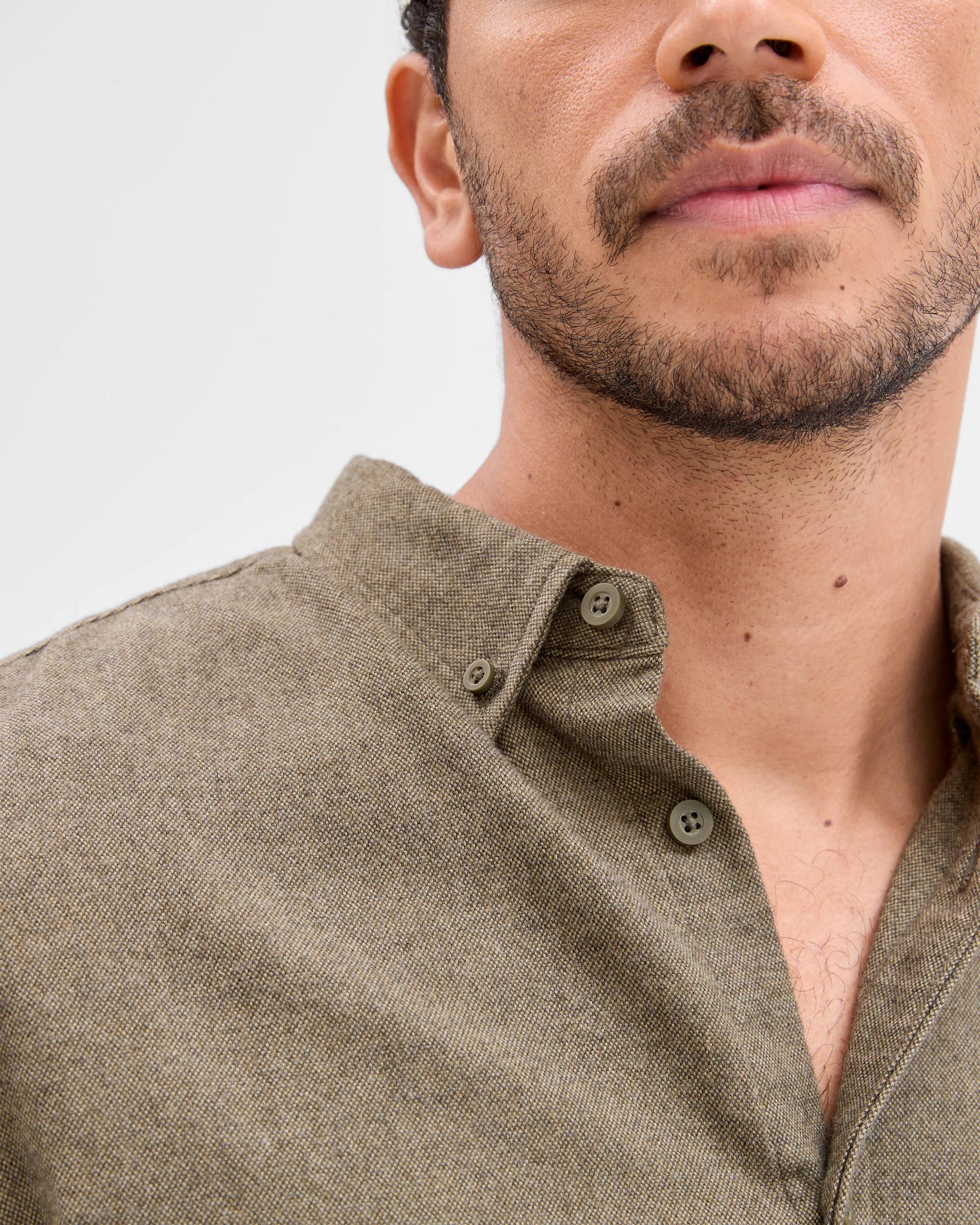 3 Target Australian Cotton Long Sleeve Oxford Shirt KHAKI, 3 of 7