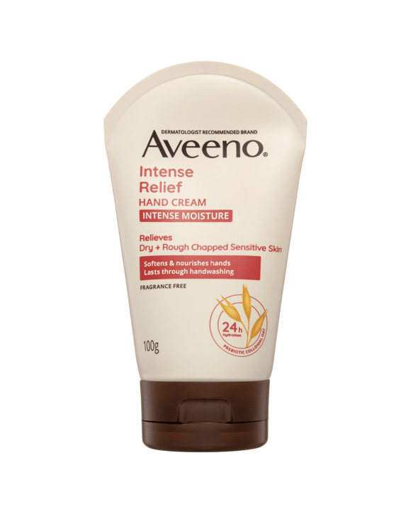 Aveeno Active Naturals Intense Relief Hand Cream 100g - Prebiotic Colloidal Oatmeal