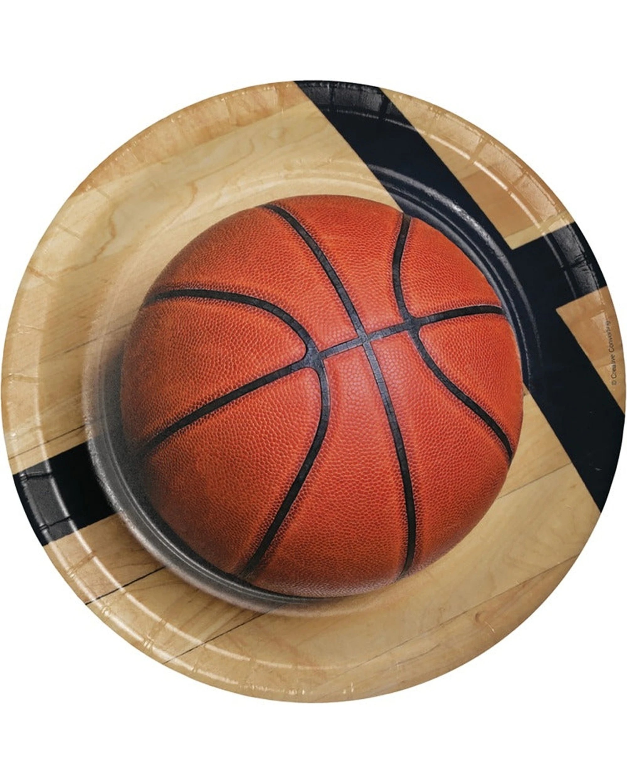 1 Anagram 8pc Basketball Paper Plates Kids Sports Party Tableware Decoration - Multi, 1 of 1