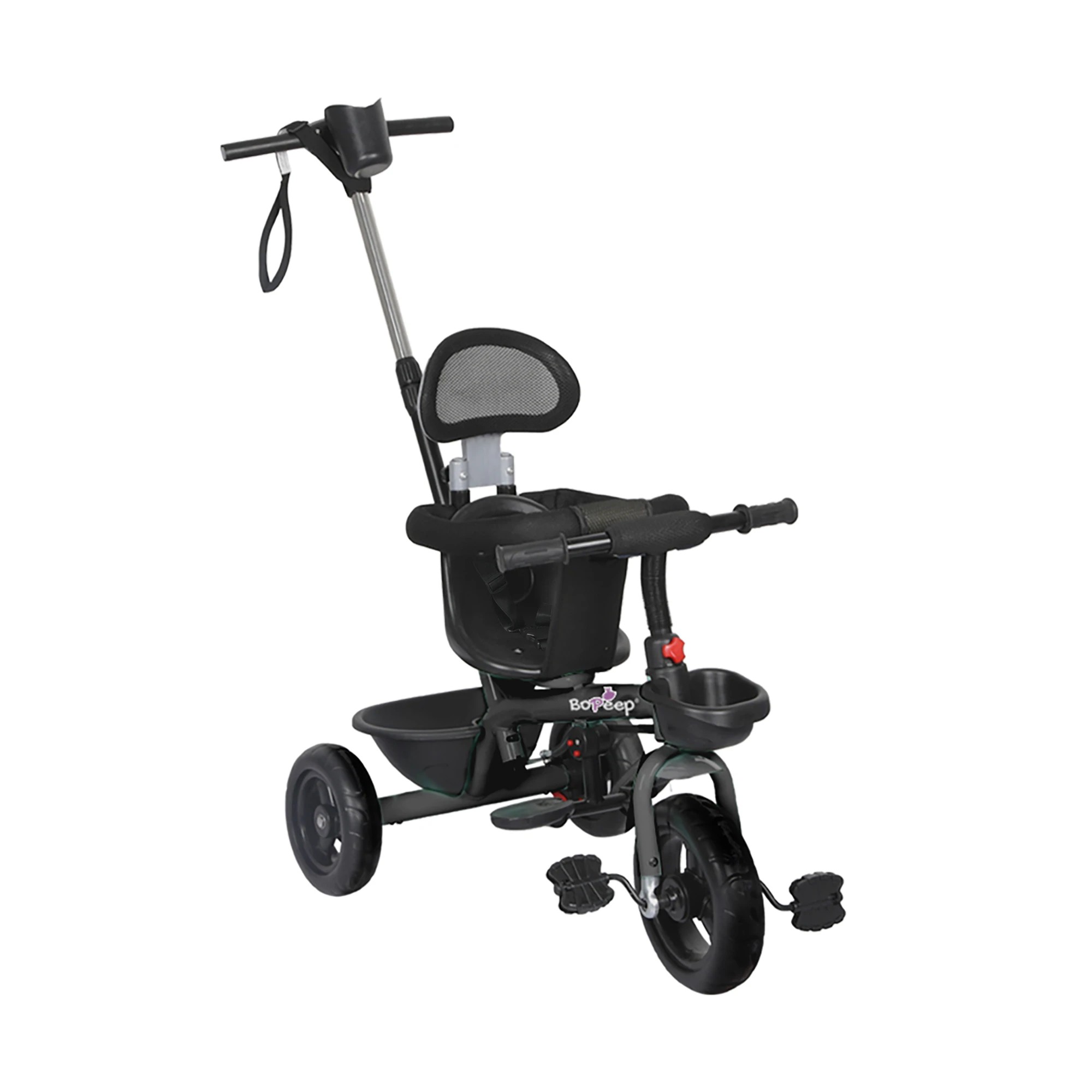 1 Bopeep 2-in-1 Kids Tricycle - Black, 1 of 6