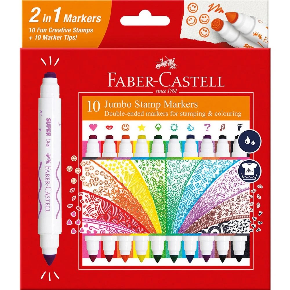 1 Faber-Castell Double-Ended Stamp Markers 10 Pack, 1 of 3