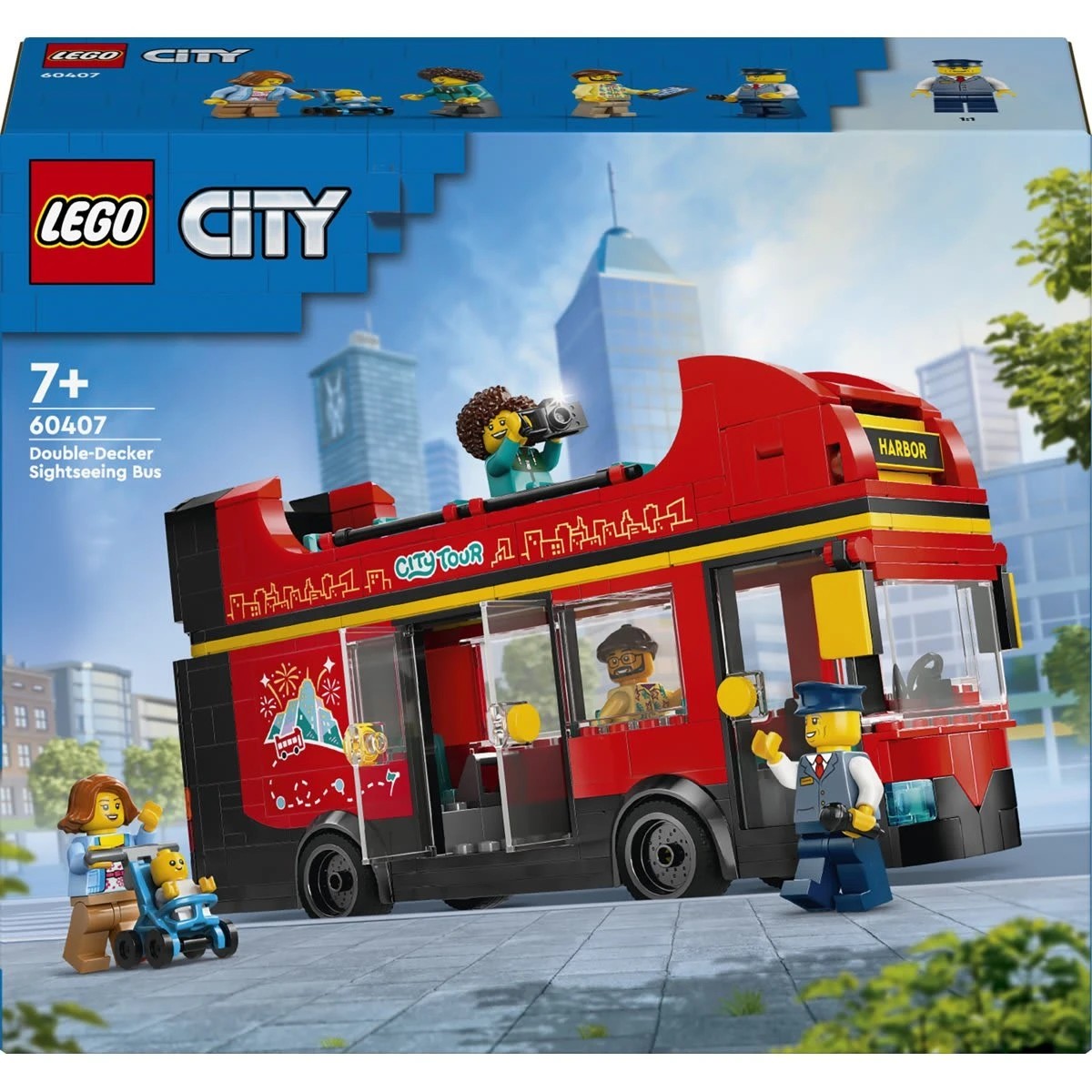 1 LEGO City Great Vehicles Red Double-Decker Sightseeing Bus 60407, 1 of 10