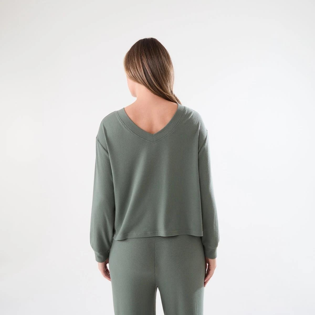 5 Brushed Rib Reversible Top Smke Green, 5 of 8