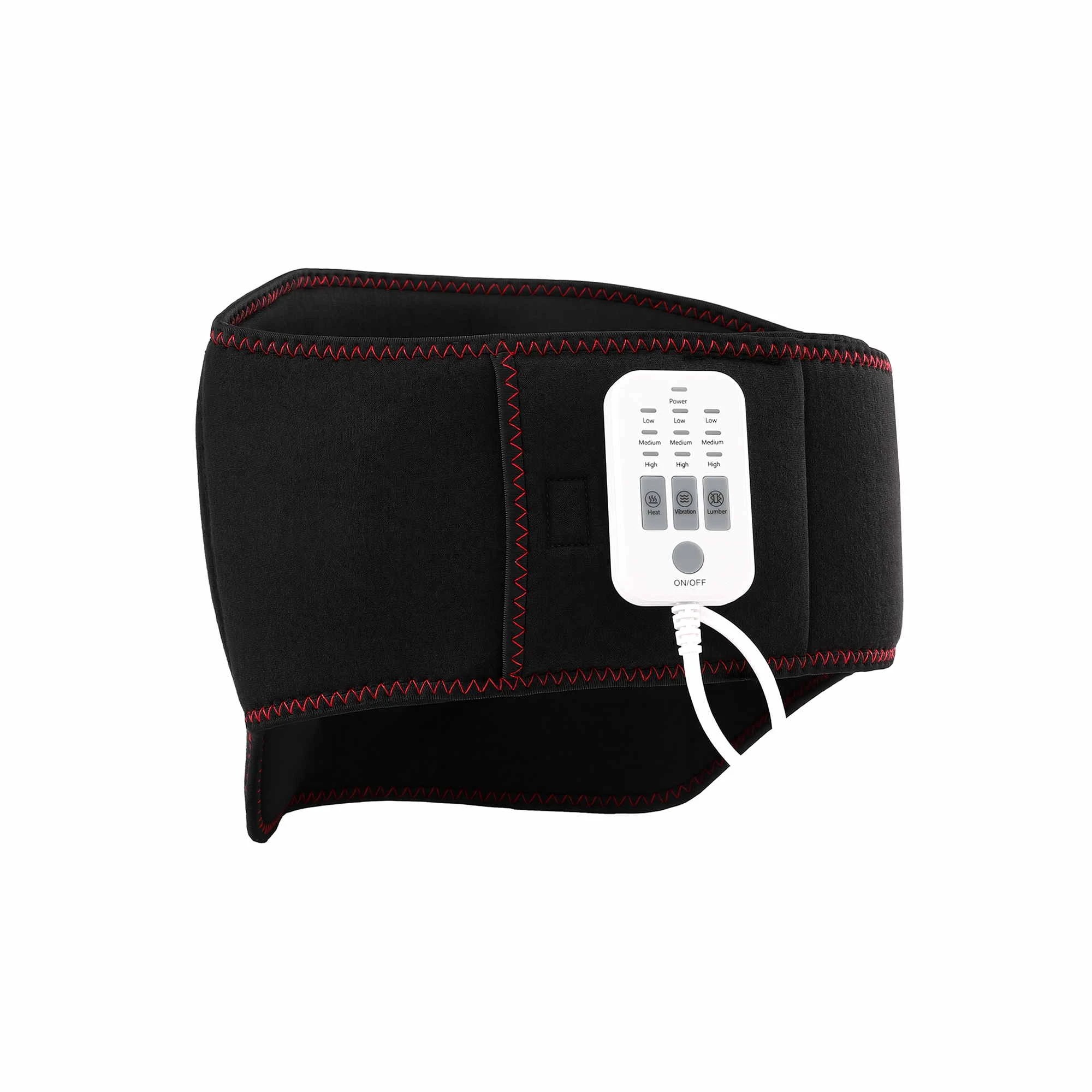 1 Livemor Back Massager for Sciatica Relief, Airbag Traction and Heat Lumbar Support Belt - Black, 1 of 9