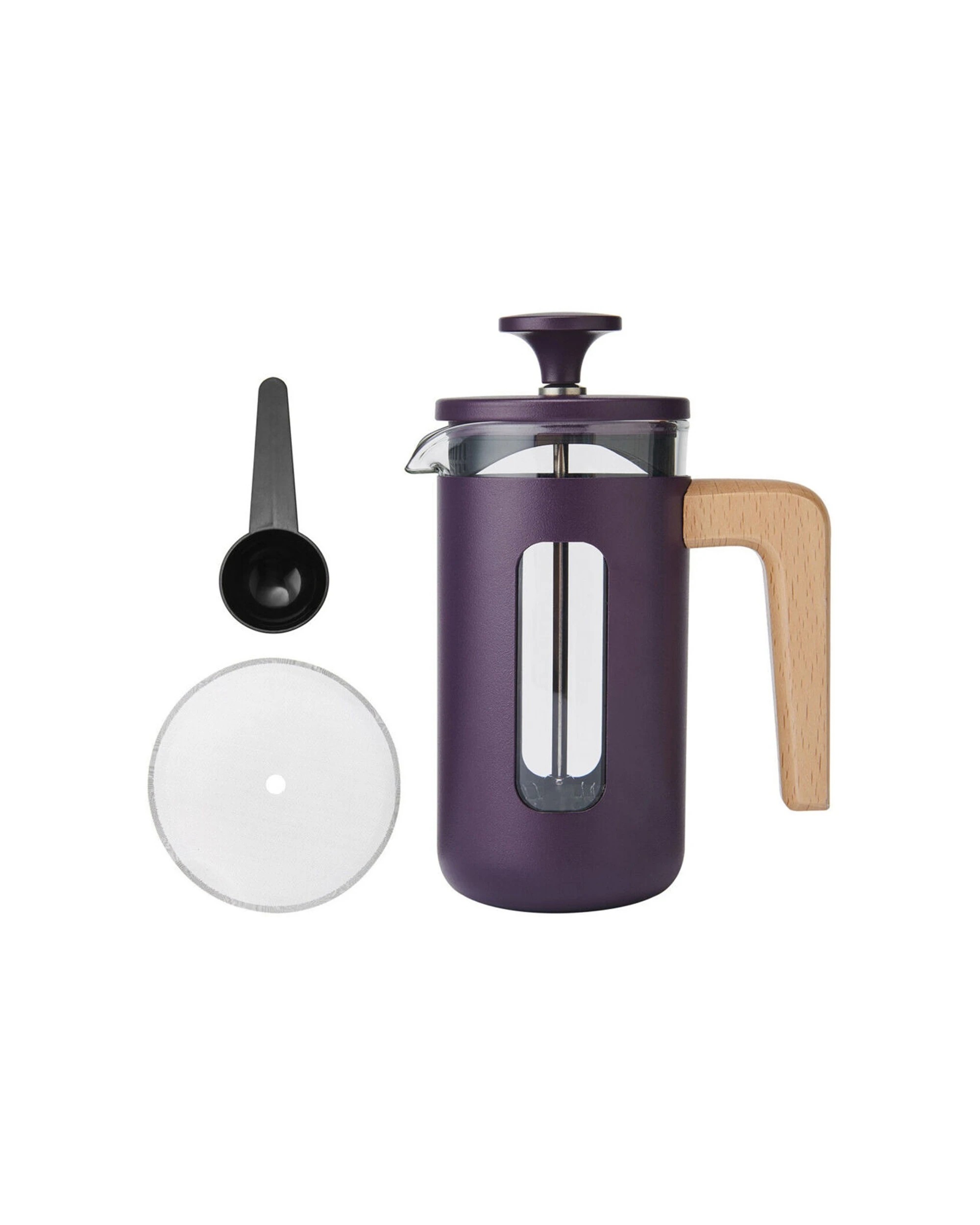 1 La Cafetiere Pisa 3-Cup Cafetiere Glass Coffee Press - Purple, 1 of 7