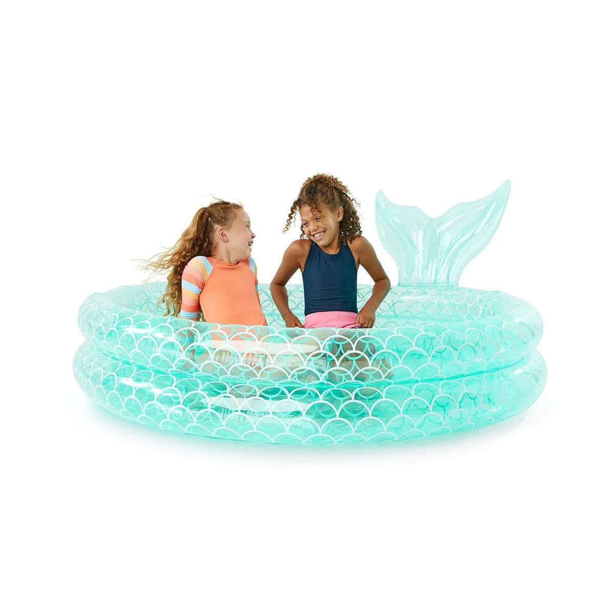 1 Inflatable 2 Ring Mermaid Pool, 1 of 7