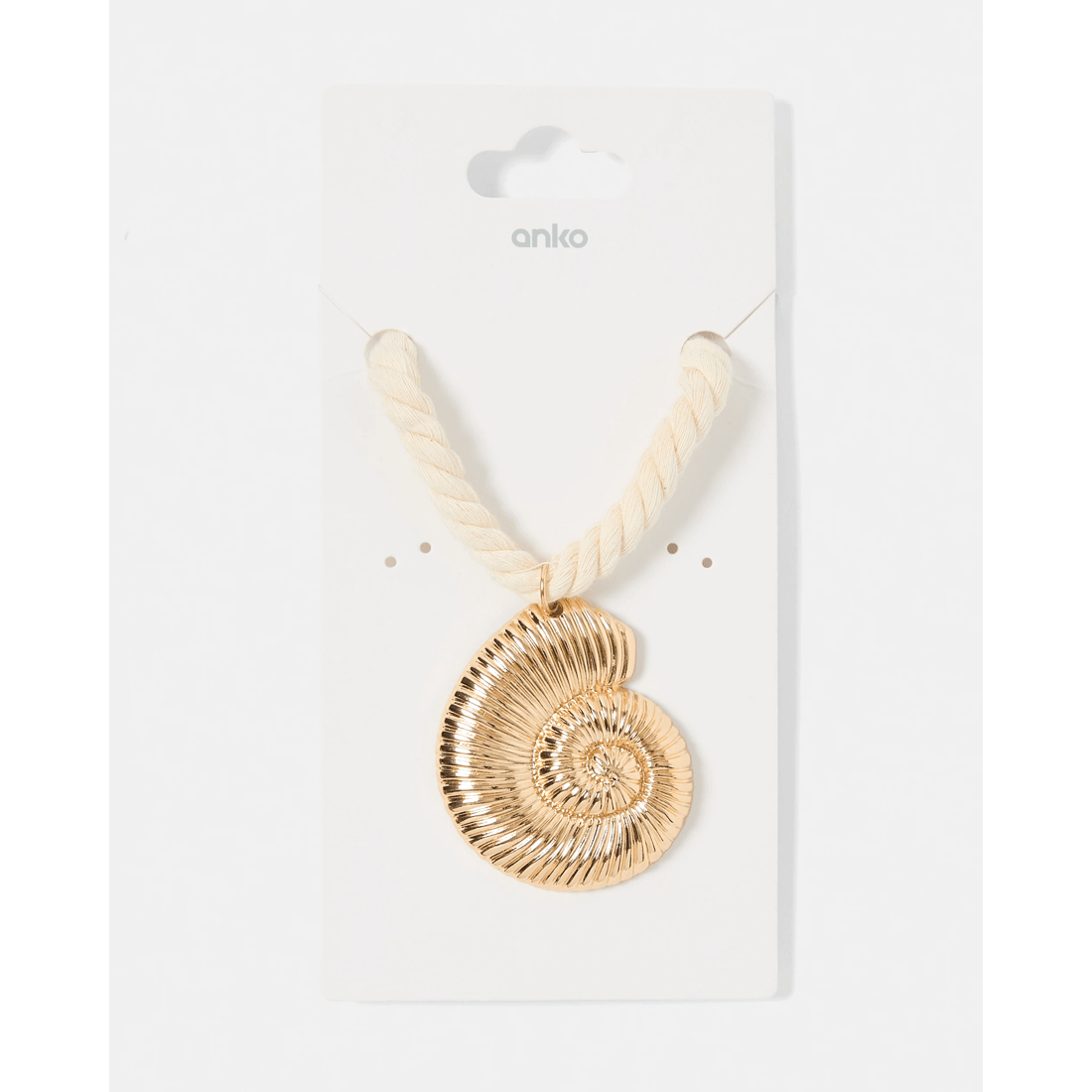 9 Shell Rope Necklace - White and Gold Tone, 9 of 9