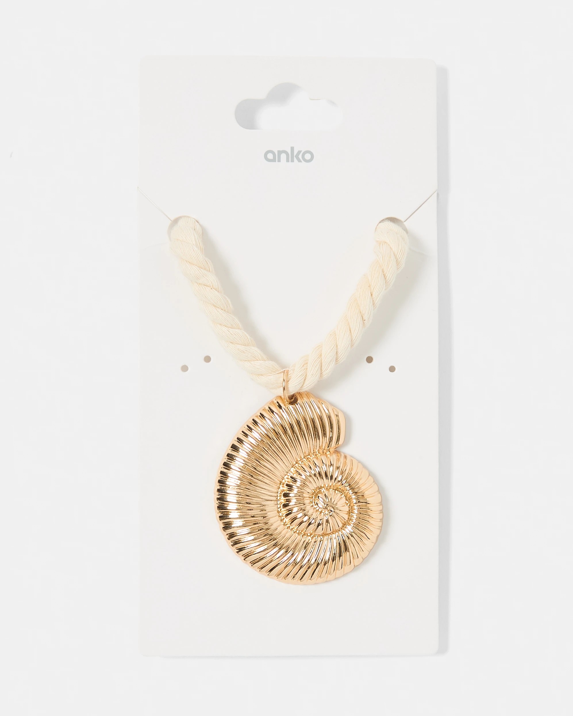 9 Shell Rope Necklace - White and Gold Tone, 9 of 9