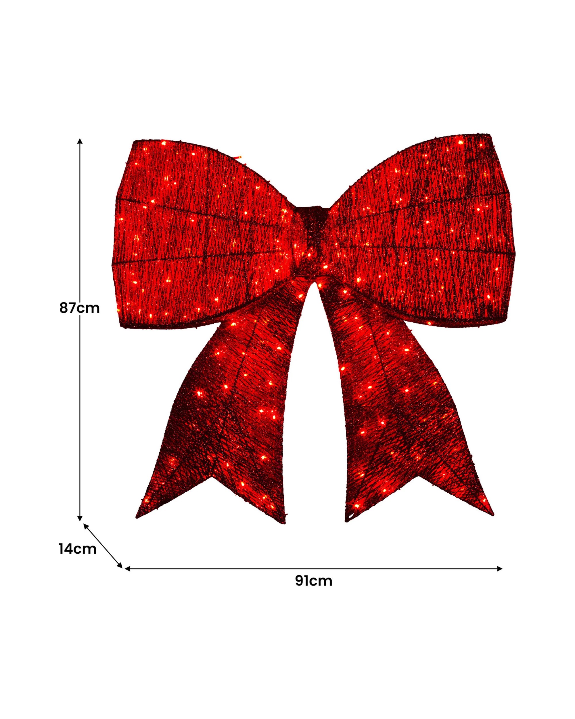 3 Christabelle Christmas Display Bow 91cm With Led And Twinkle Lights 5 Functions Decoration Ornament, 3 of 7