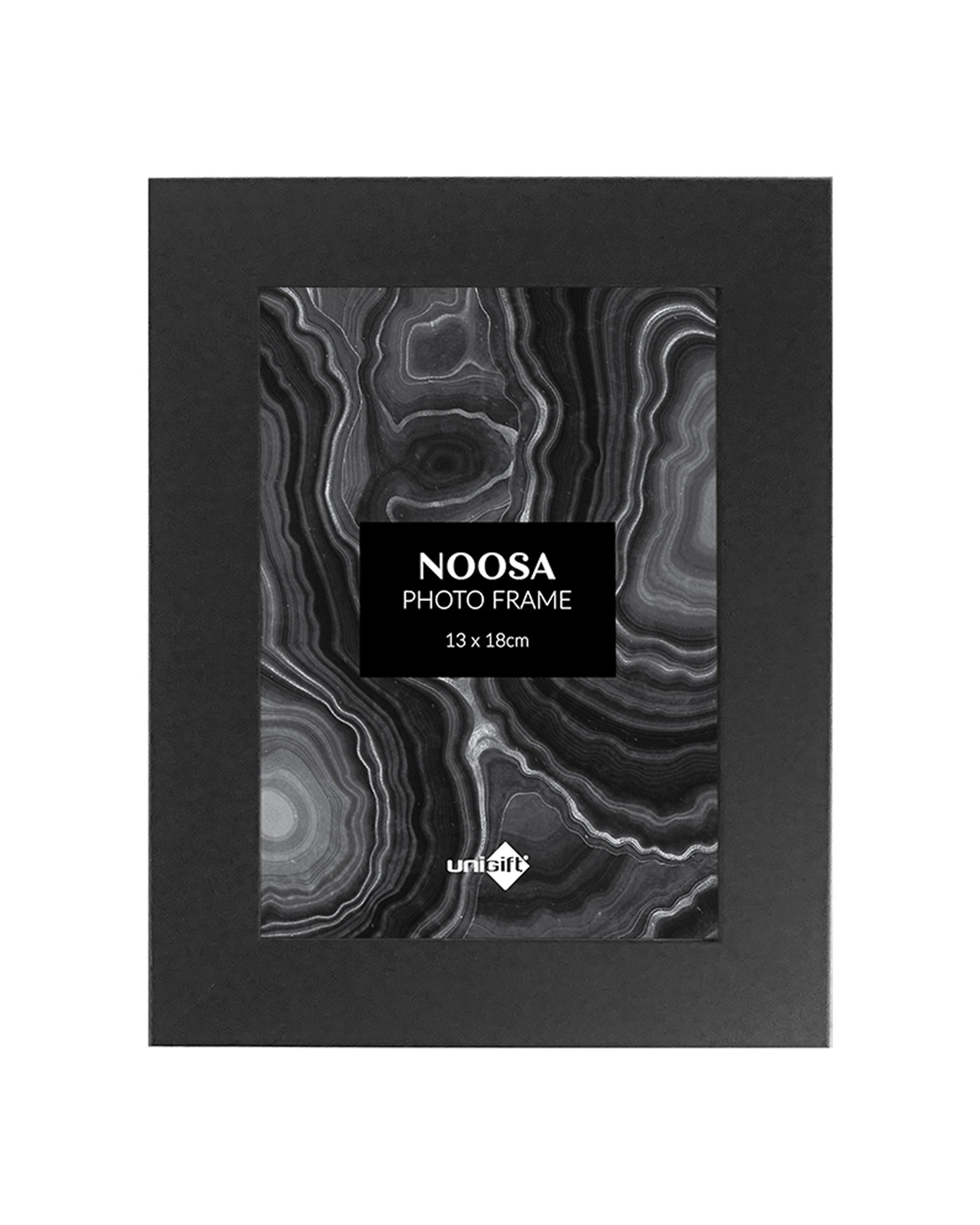 1 Unigift Noosa MDF Glass Picture Frame for Home Decor Photo Display 13x18cm - Black, 1 of 1