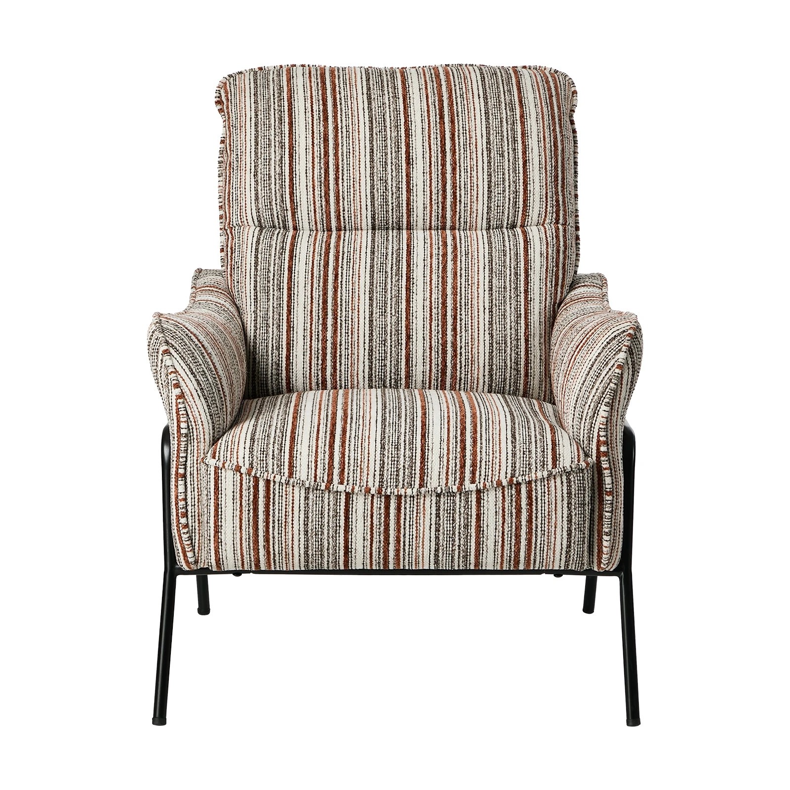 6 Oikiture Armchair Chenille Fabric Lounge Chair Accent Chair - Brown, 6 of 10