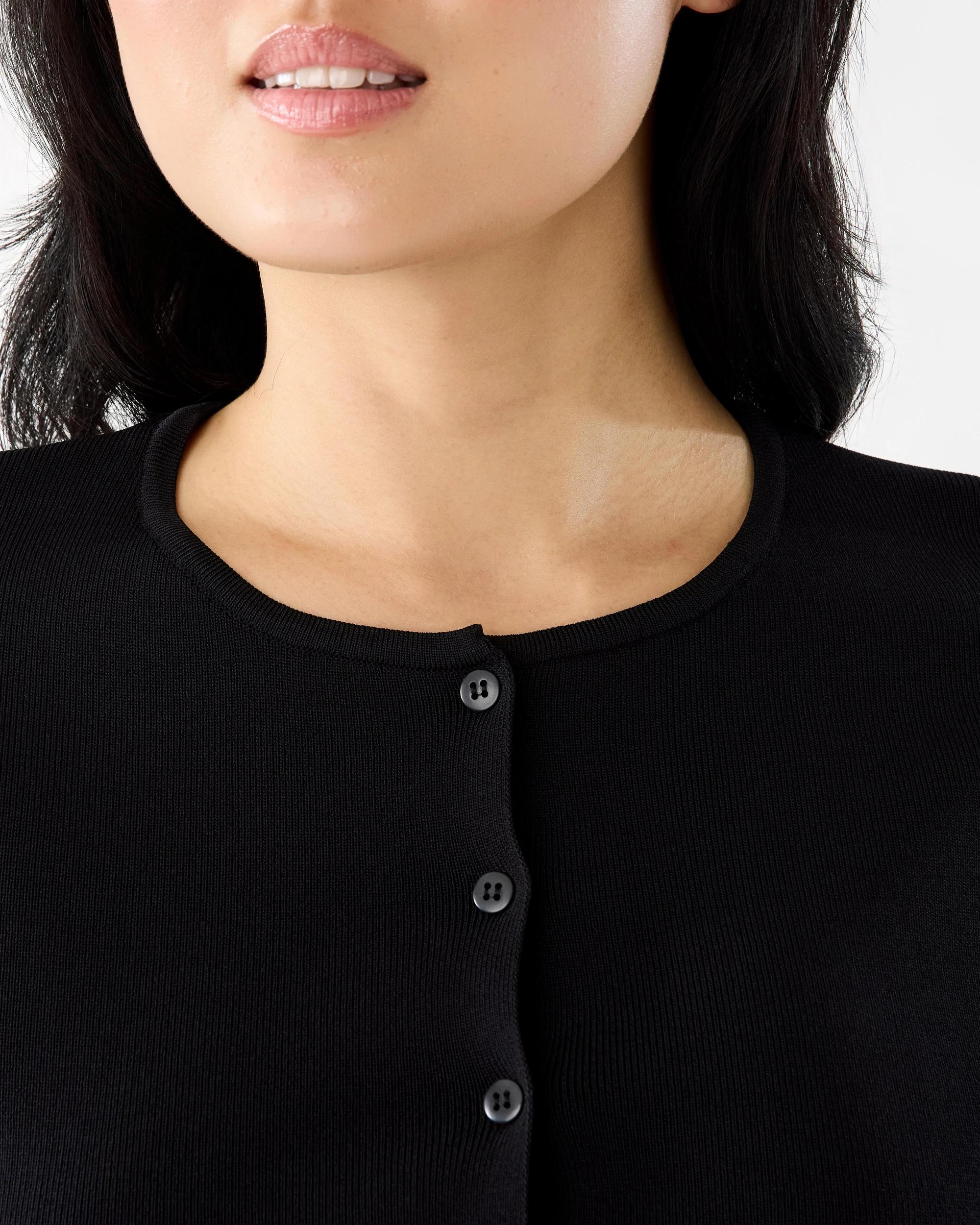 5 Long Sleeve Cinched Top Black, 5 of 7