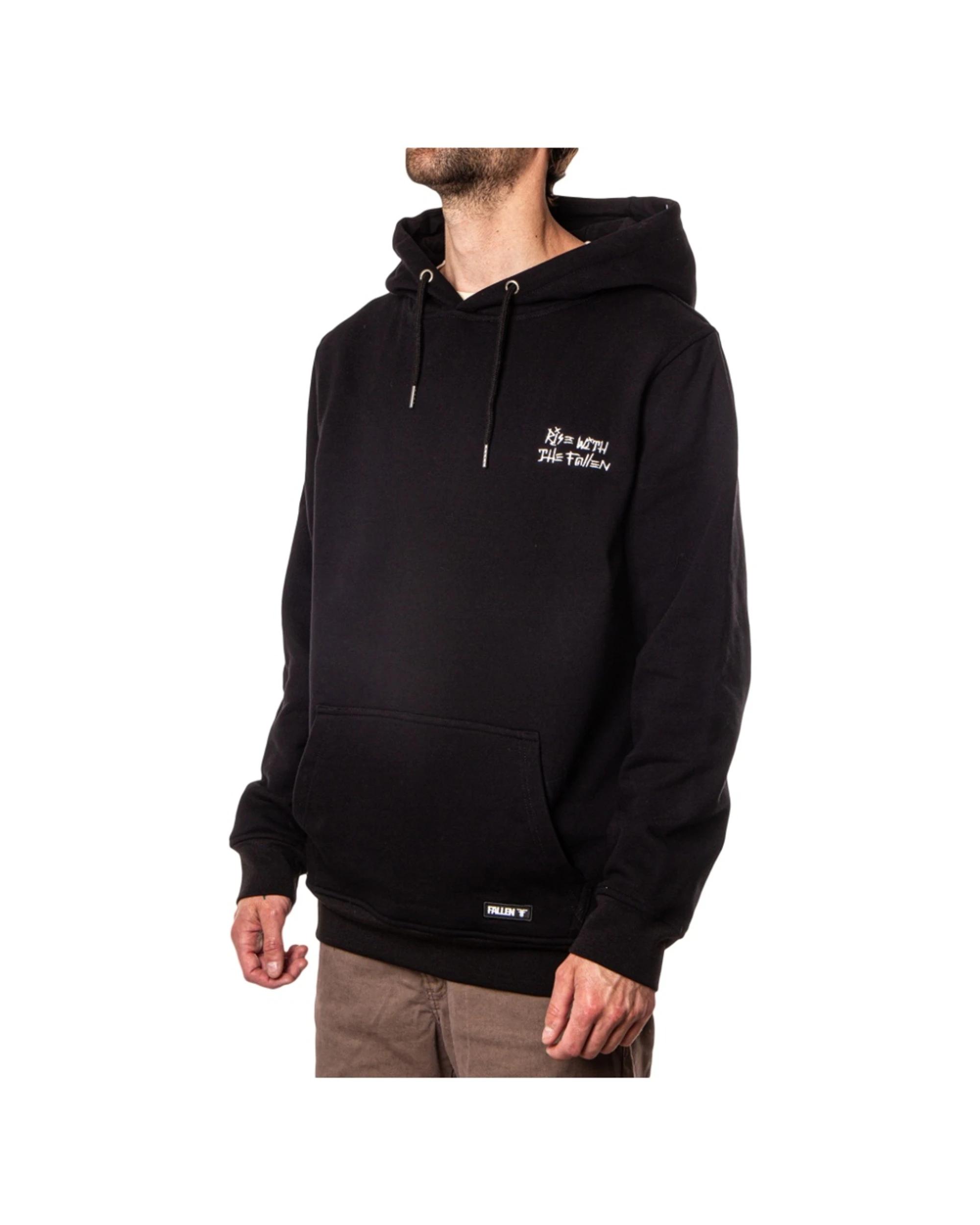 7 Fallen Footwear Mens Dark Horse Tarot Hoodie Cotton Polyester Blend BLK/WH, 7 of 7