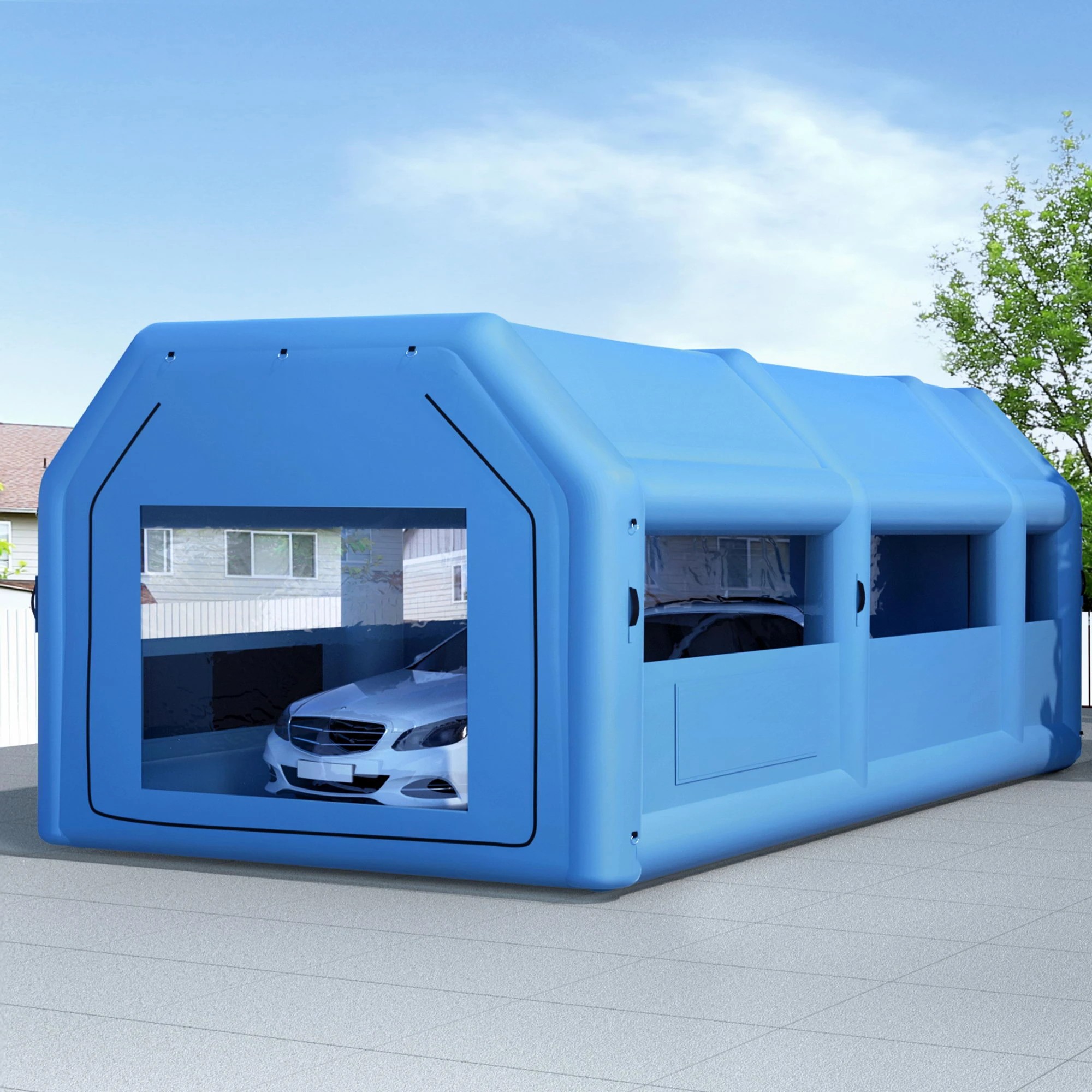 5 GIANTZ Inflatable Spray Booth Car Paint Tent 8.5x4.8m 2 Blowers Filter Mobile Garage Workstation - Multi, 5 of 5