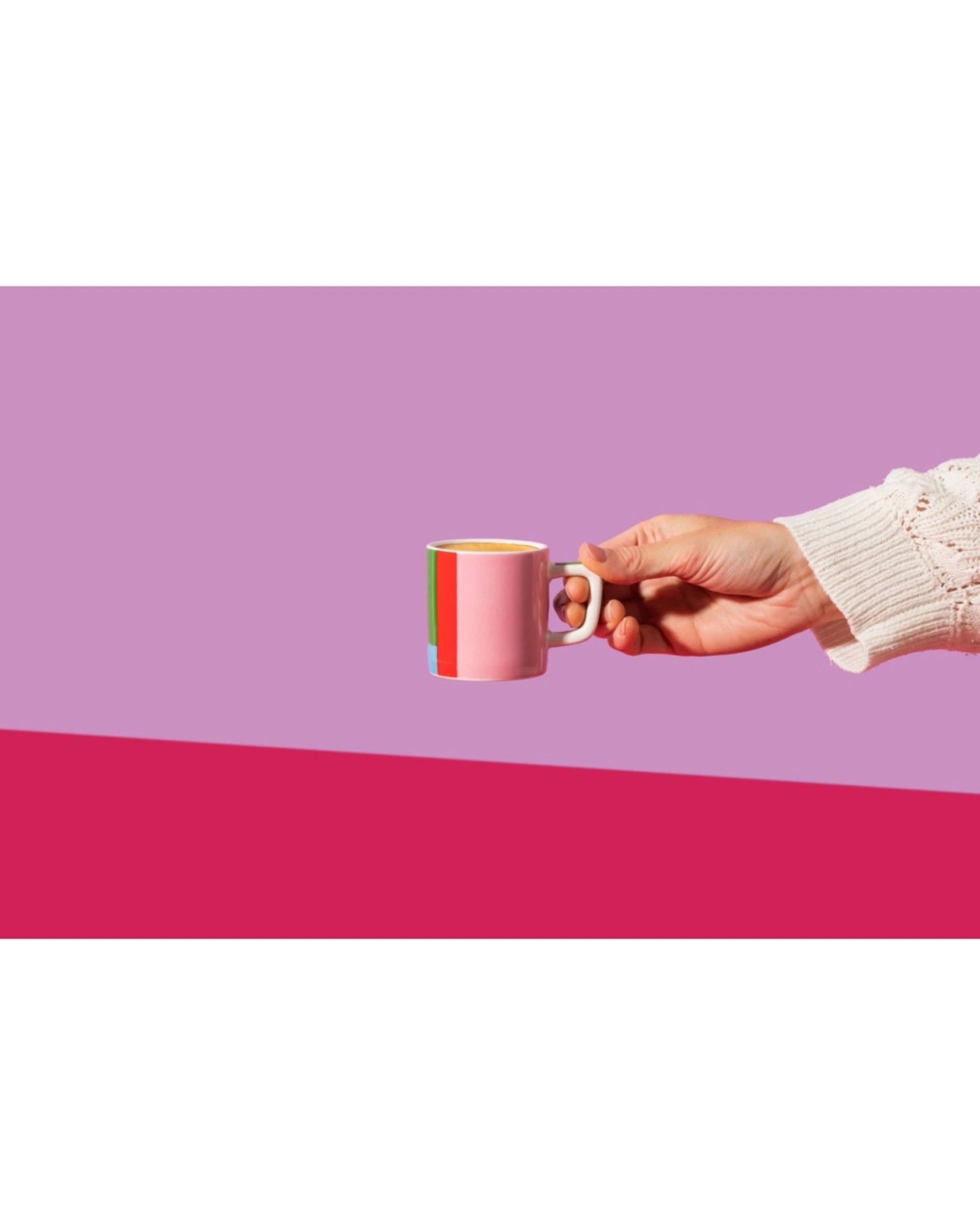 7 La Cafetiere 4pk Ceramic Espresso Cup Drinking Mug Set 120ml Utopian Lines - Pink, 7 of 7