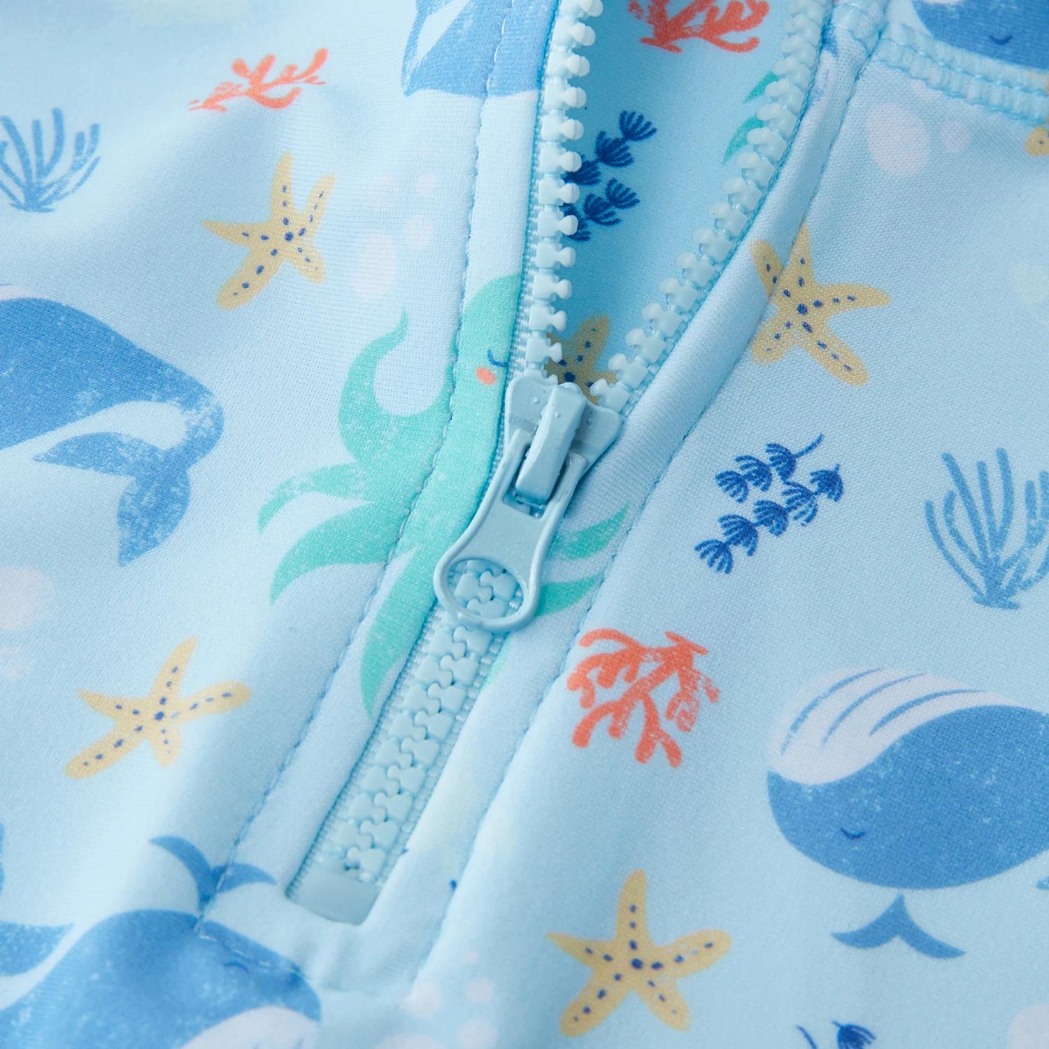 4 Big Softies 3 PC Long Sleeve Rashie, Shorts & Hat, Whale BLUE WHALE, 4 of 7