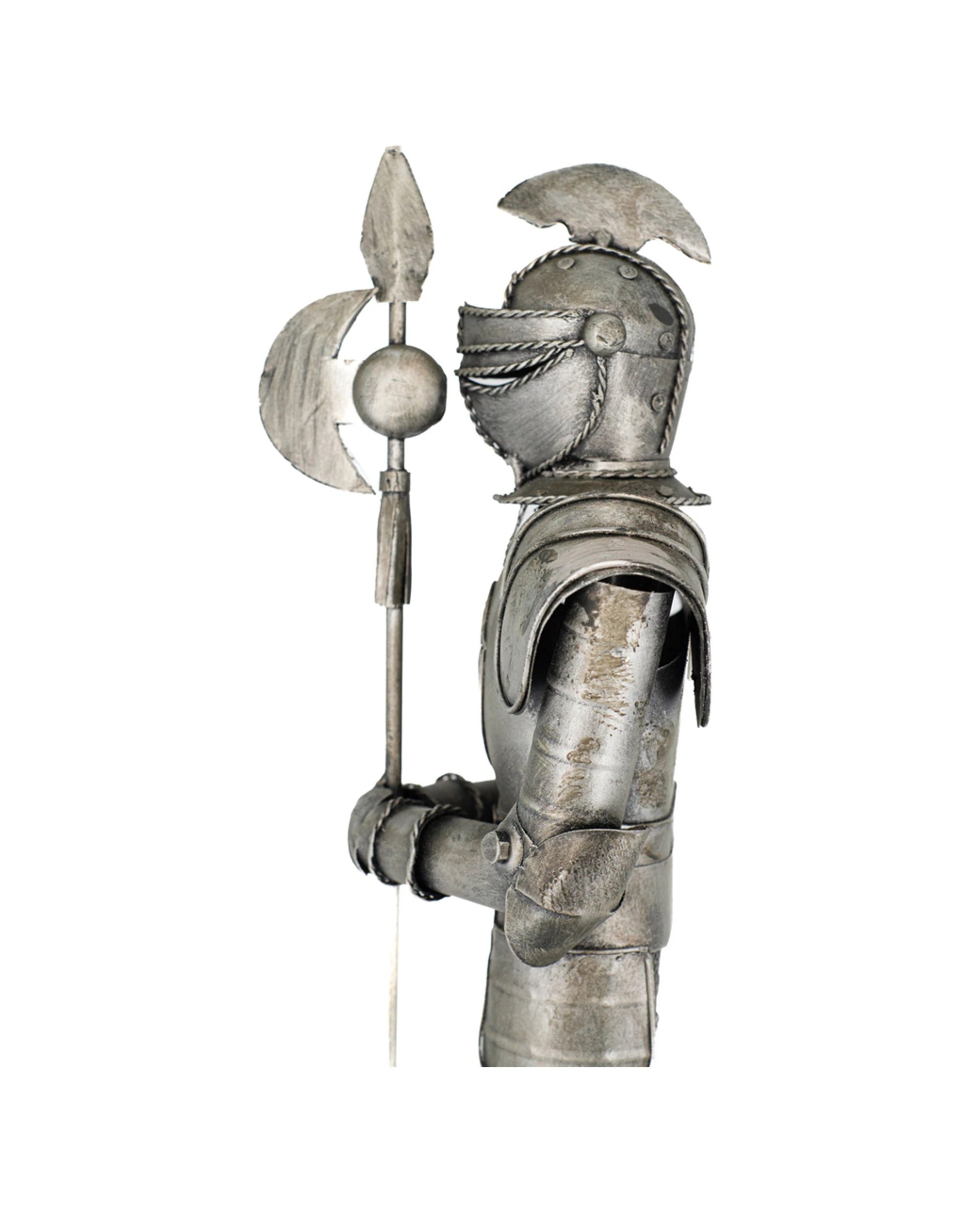 2 BOYLE Metal Display Knight With Spear Ornament Home Decor 46cm - Grey, 2 of 4