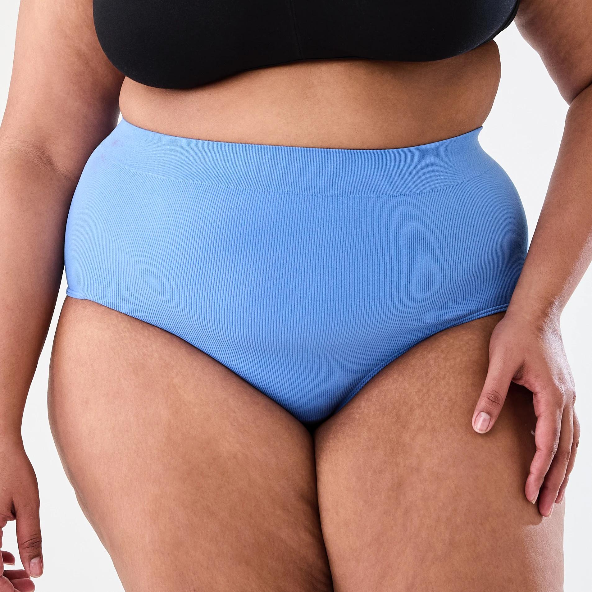 3 3 Pack Curve Rib Seamfree Full Briefs Bu Ba Bg, 3 of 8