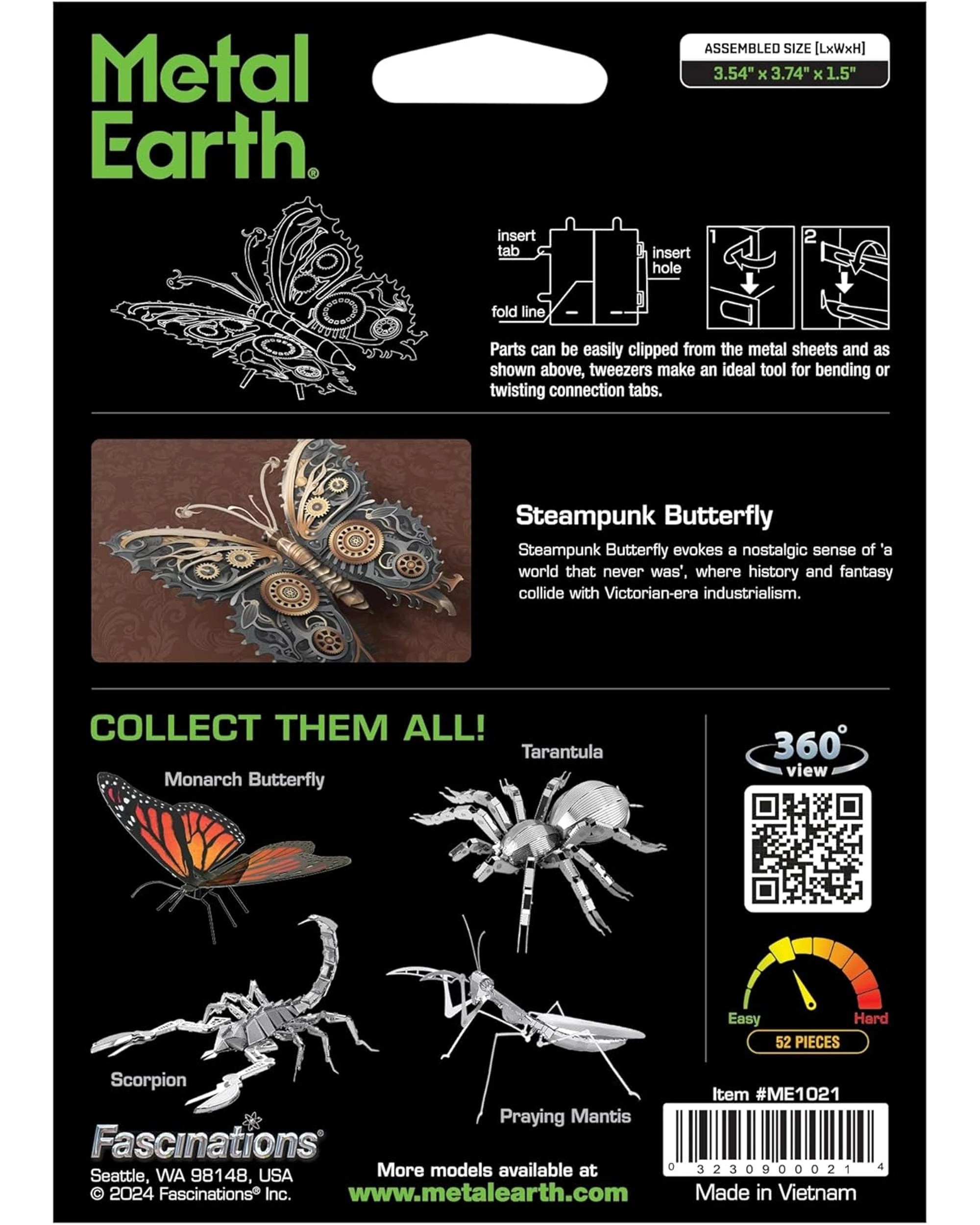 2 Metal Earth Steampunk Butterfly Steel Model Kit, 2 of 7