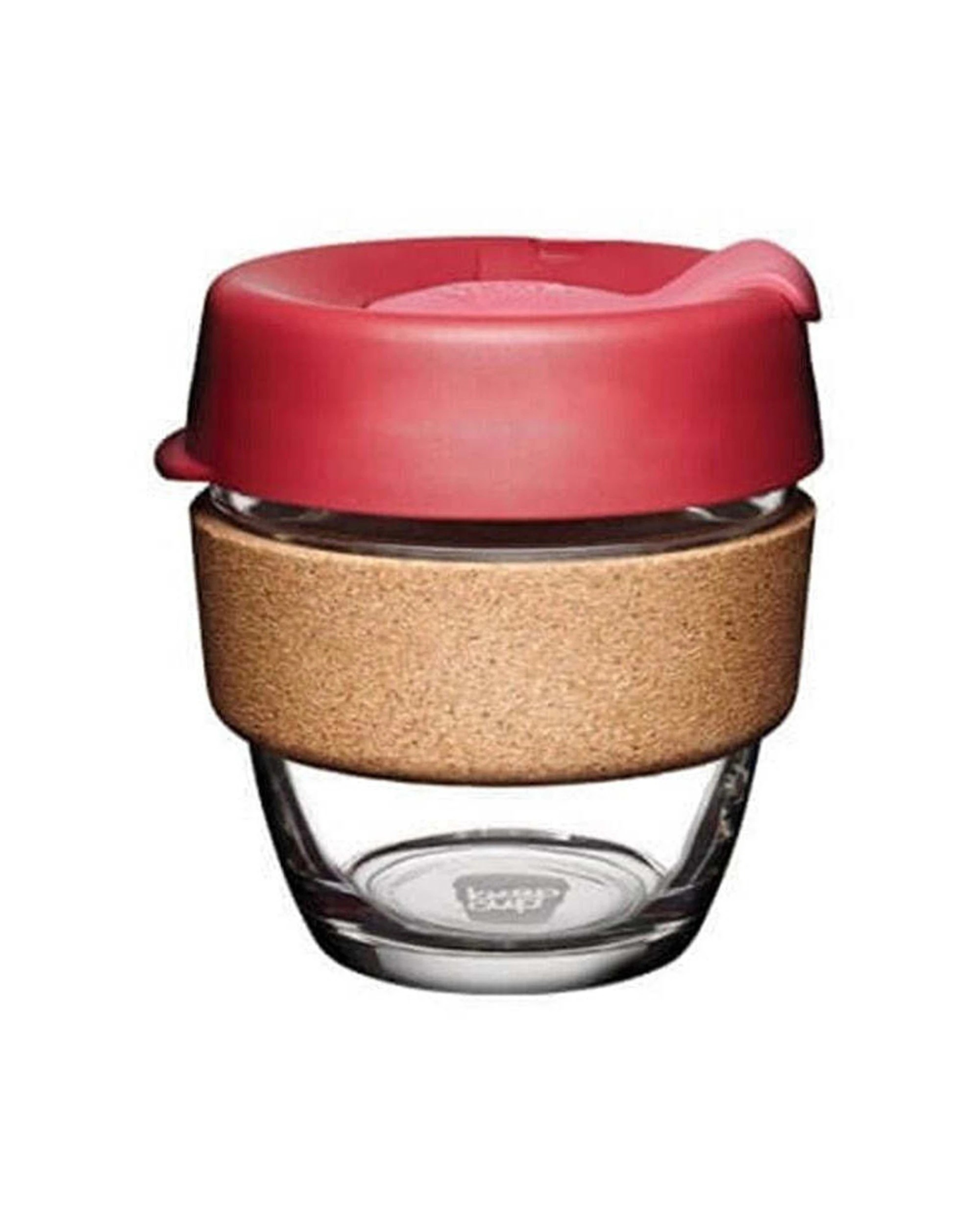 2 Keepcup Brew Cork Changemakers 227ml Tempered Glass Cup With Cork Band - Red, 2 of 3