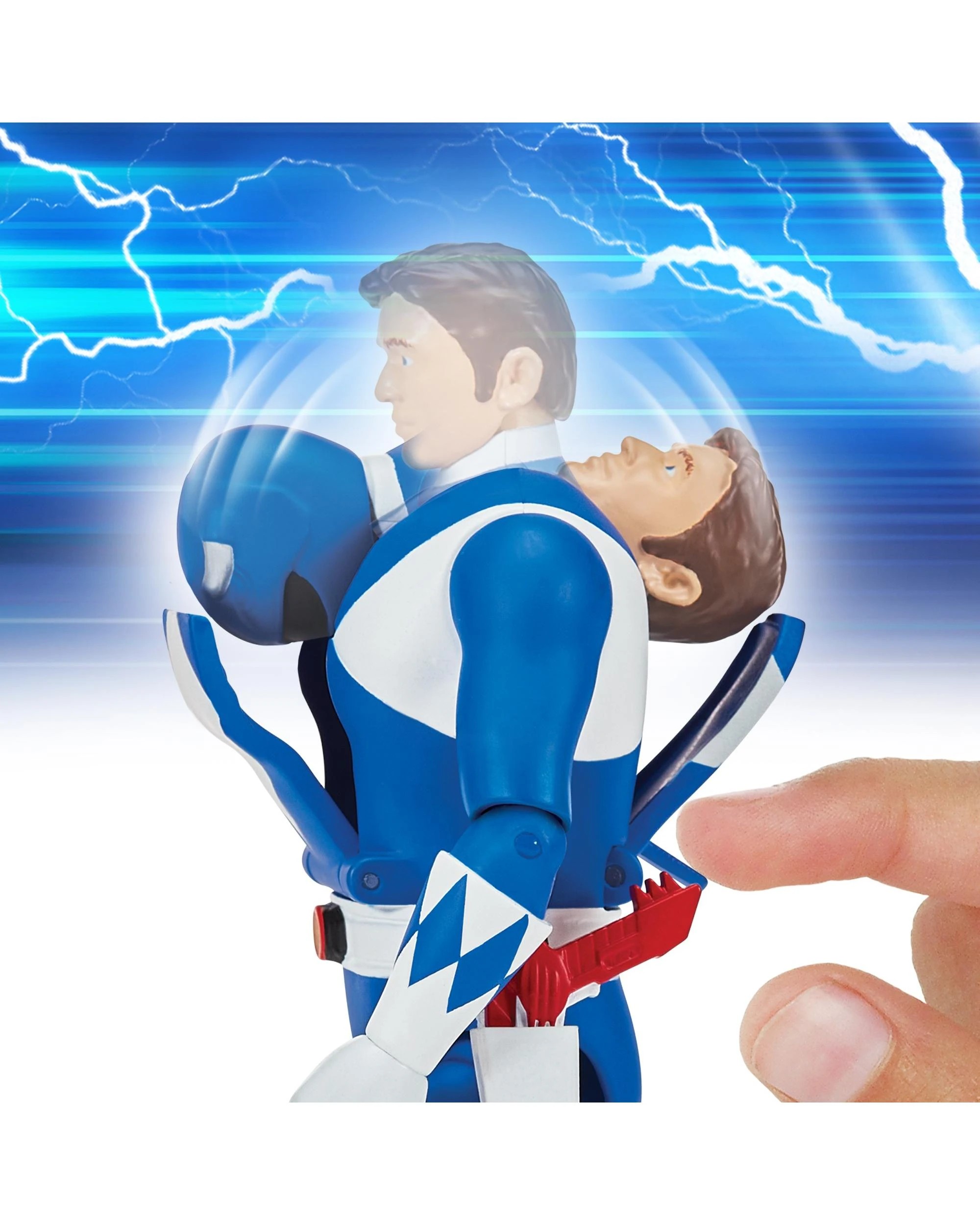 7 Mighty Morphin Power Rangers Re-Ignition Auto-Morphin Blue Ranger Action Figure, 7 of 9