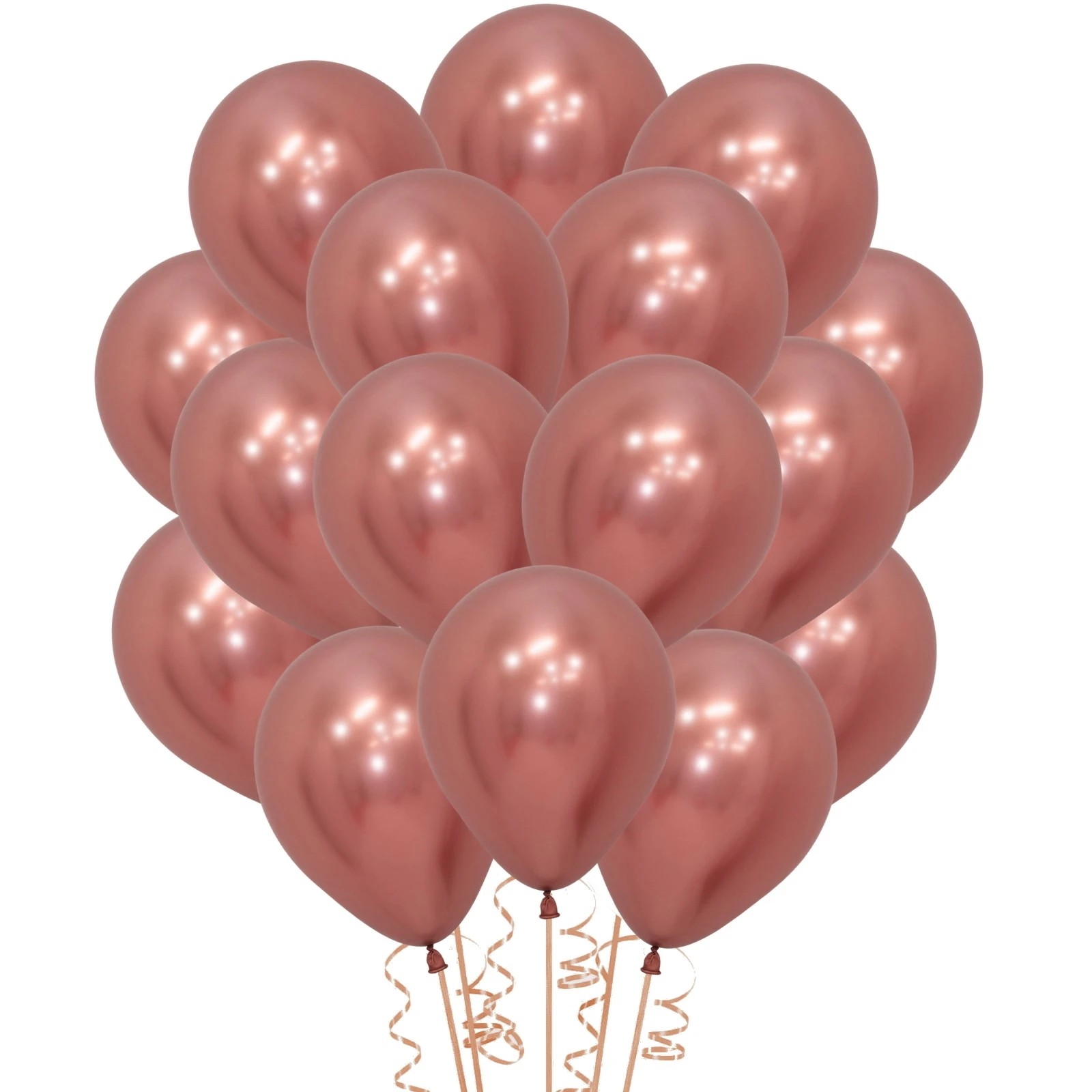 1 Sempertex Reflex Rose Latex Small 12cm Balloons Pack of 20 - Gold, 1 of 1