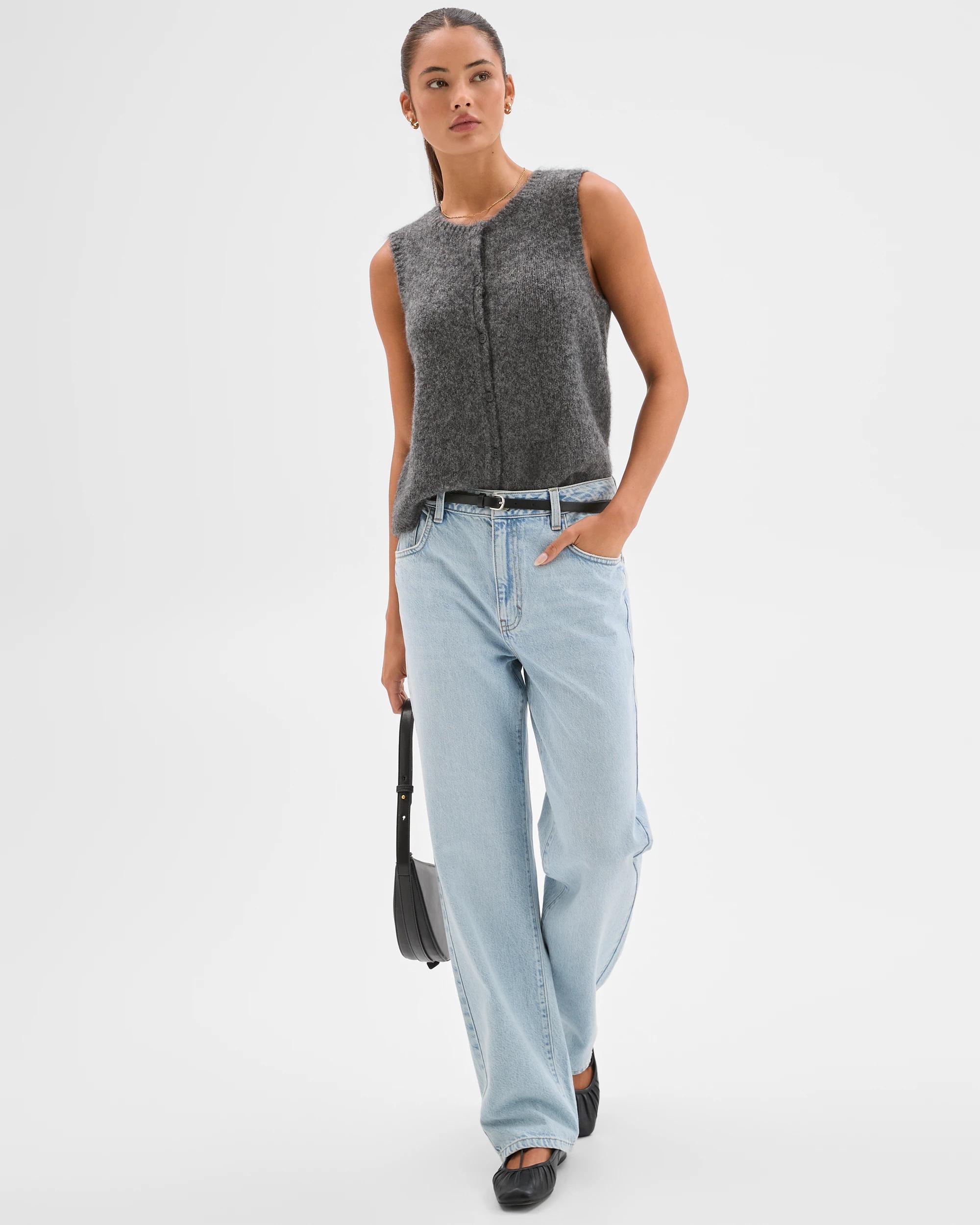 1 Lily Loves Fluffy Knit Vest GRAPHITE MARLE, 1 of 8