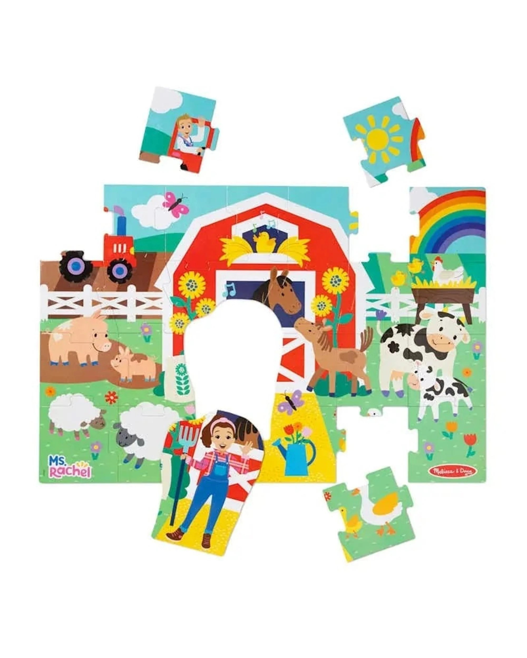2 Melissa and Doug Ms Rachel Farm 24 Piece Floor Puzzle, 2 of 3