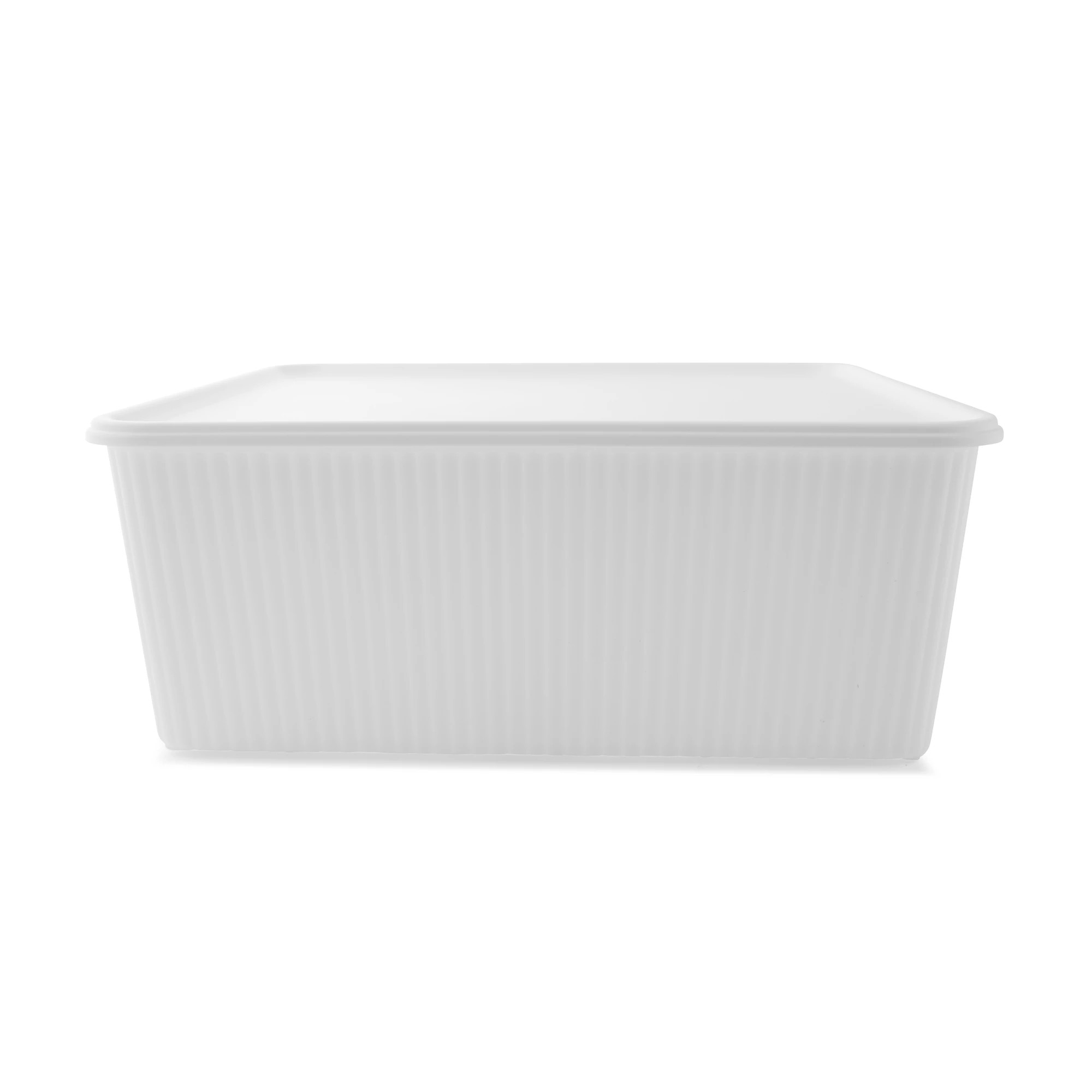 4 19L Ribbed Container - White, 4 of 10