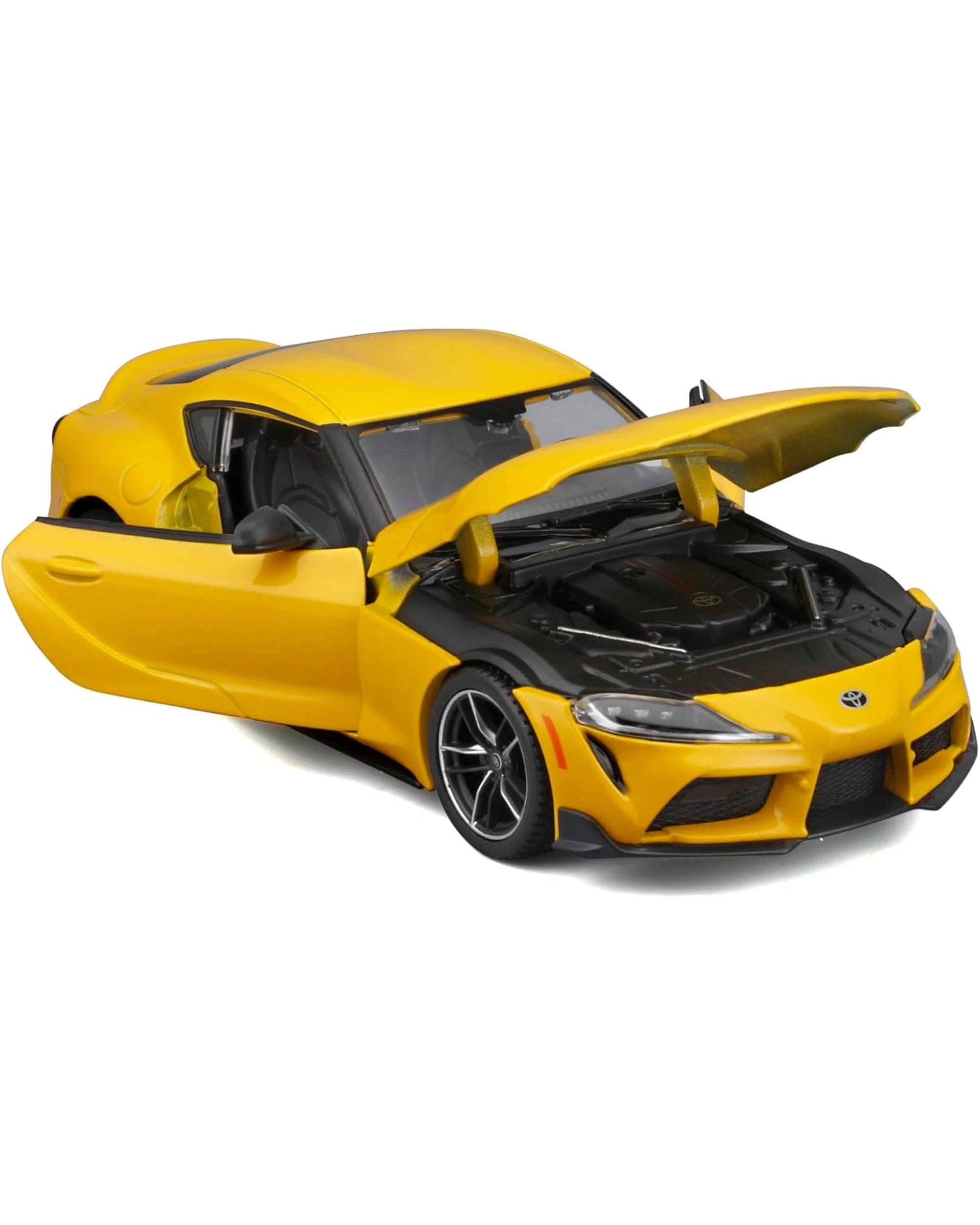 3 Maisto Assembly Line 2024 Toyota GR Supra 1:24 Scale Vehicle - Yellow, 3 of 8