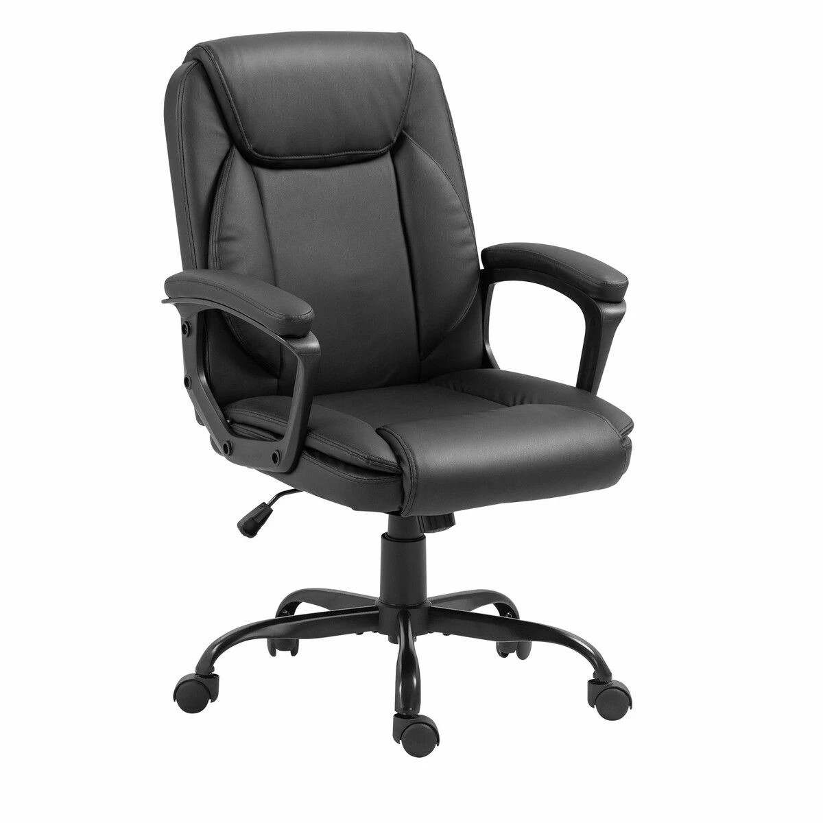 1 NEADER Ergonomic Office Chair Computer Study PU Black, 1 of 9