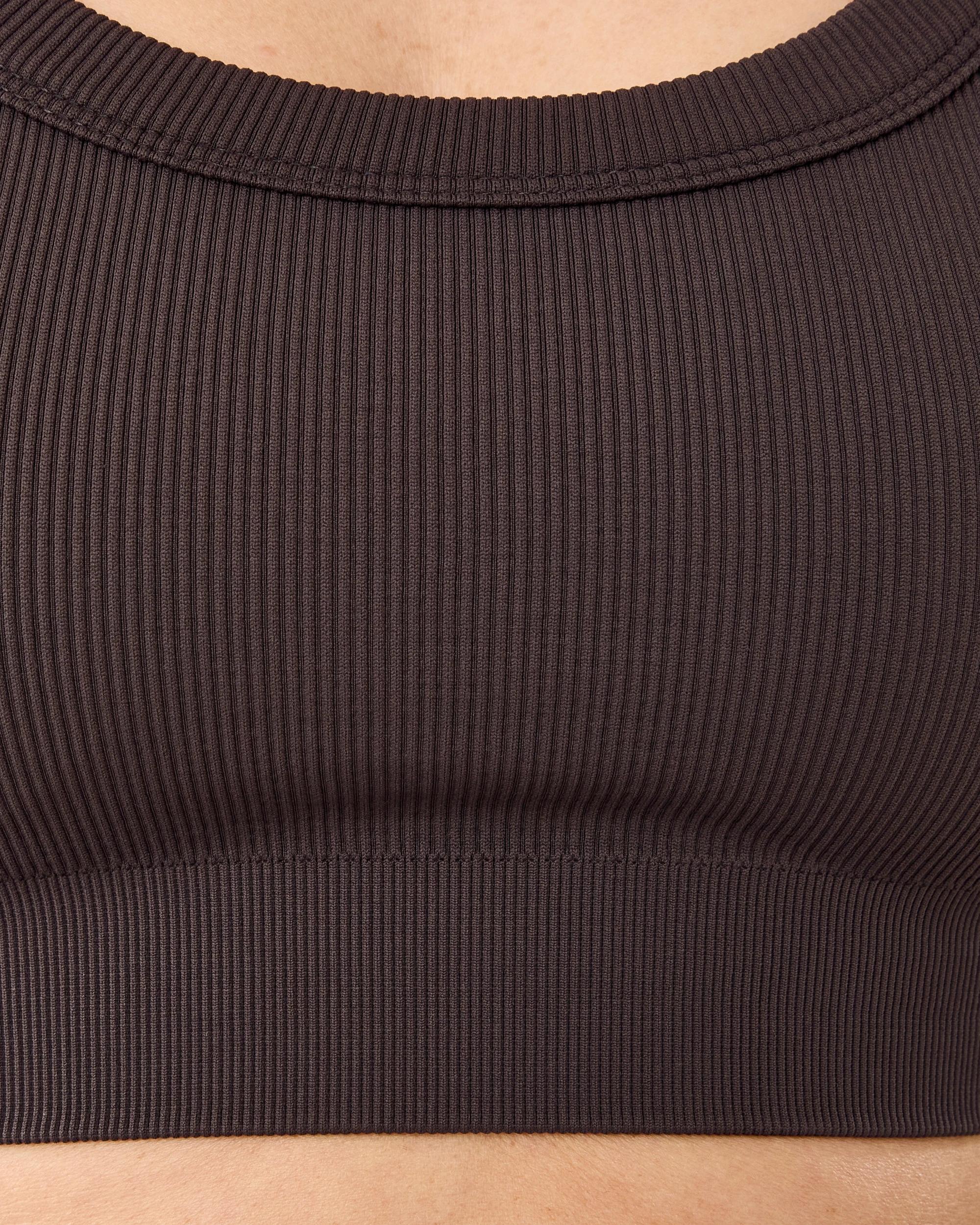 6 Active Womens Seamfree Support Crop Top Espresso, 6 of 7