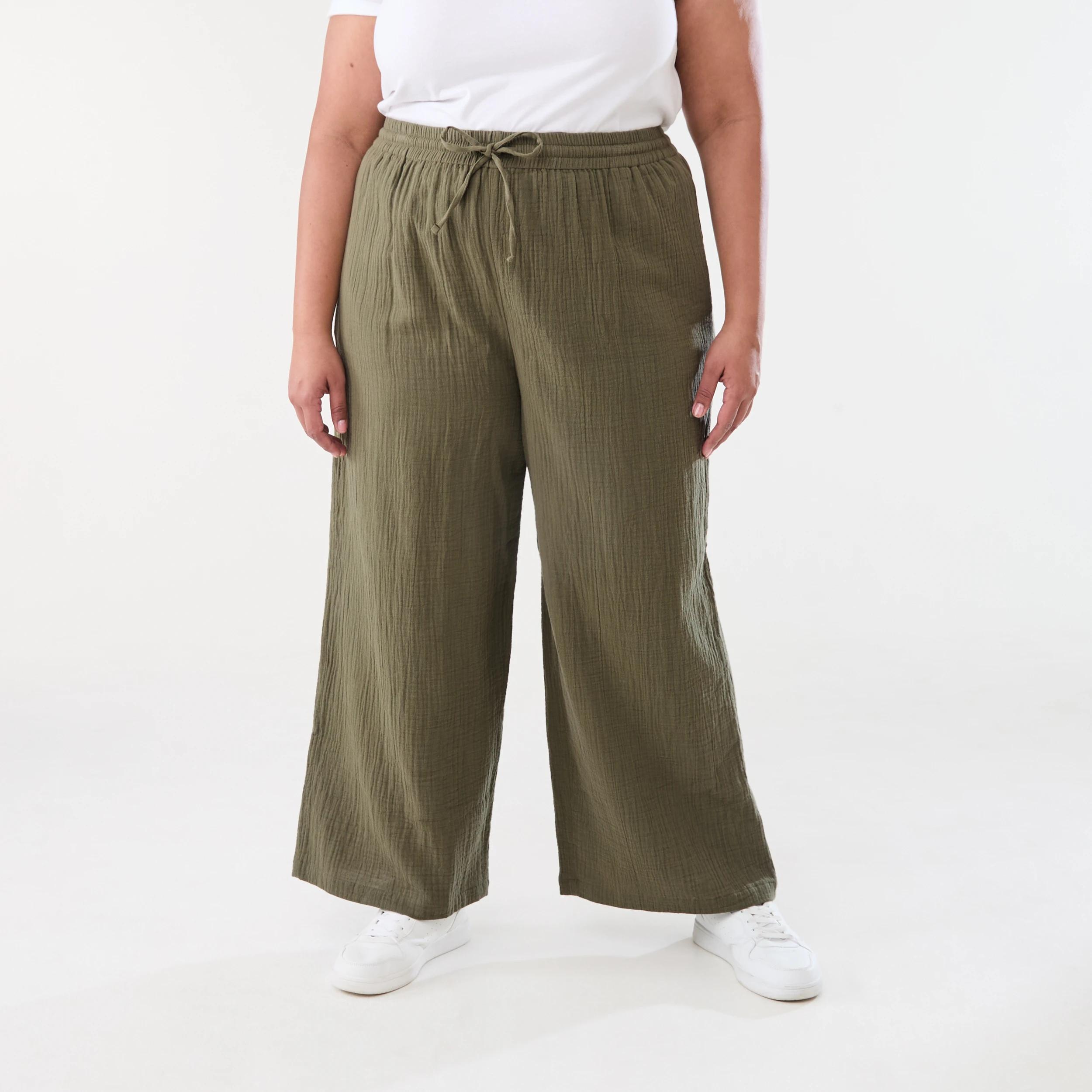 1 Curve Double Cloth Pants BURNT OLIVE, 1 of 5