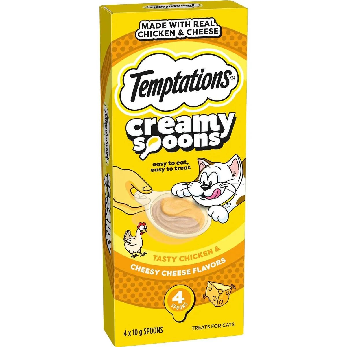 1 Temptations 4 Pack Creamy Spoons Tasty Chicken And Cheesy Cheese Flavour, 1 of 1