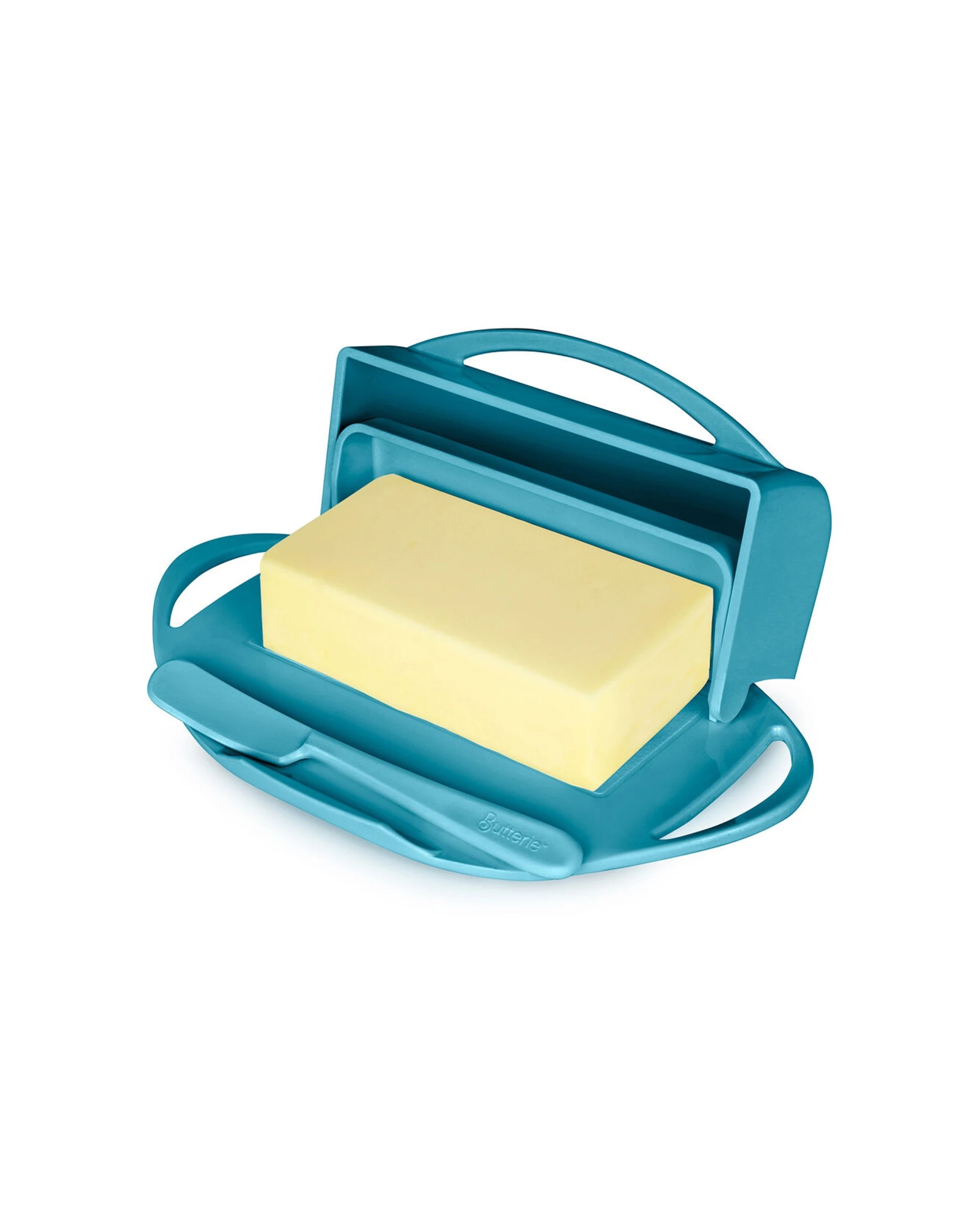4 Butterie 2PK Plastic Flip Top Lid Butter Dish with Spreader 22.9x14cm, 4 of 8