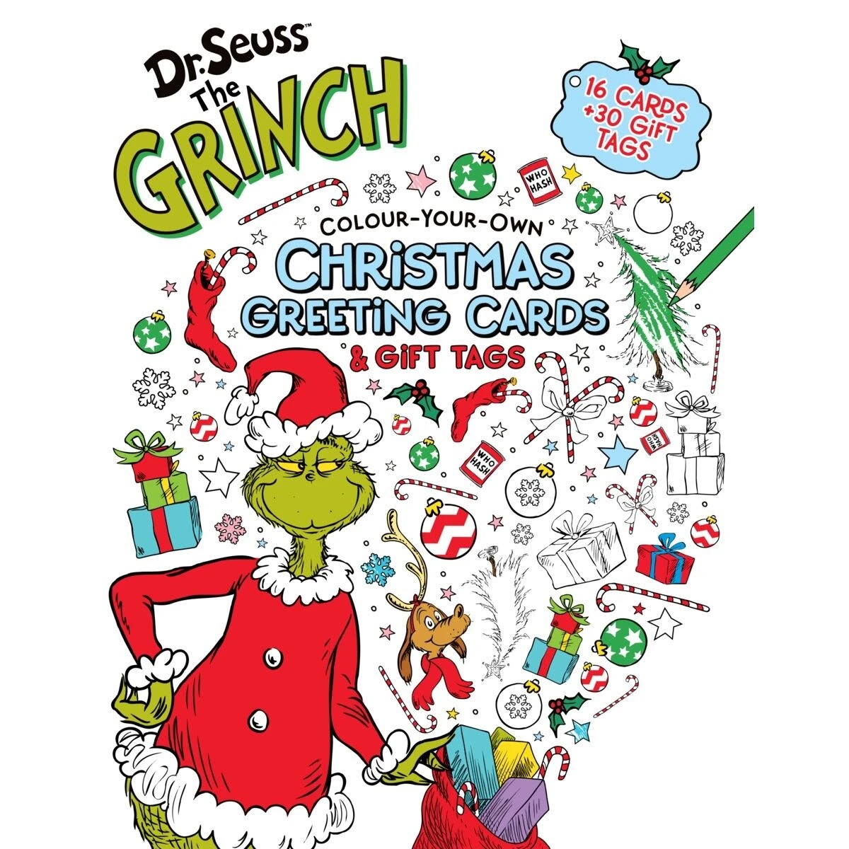 1 Dr. Seuss The Grinch: Colour Your Own Christmas Greeting Cards & Gift Tags - Book, 1 of 3