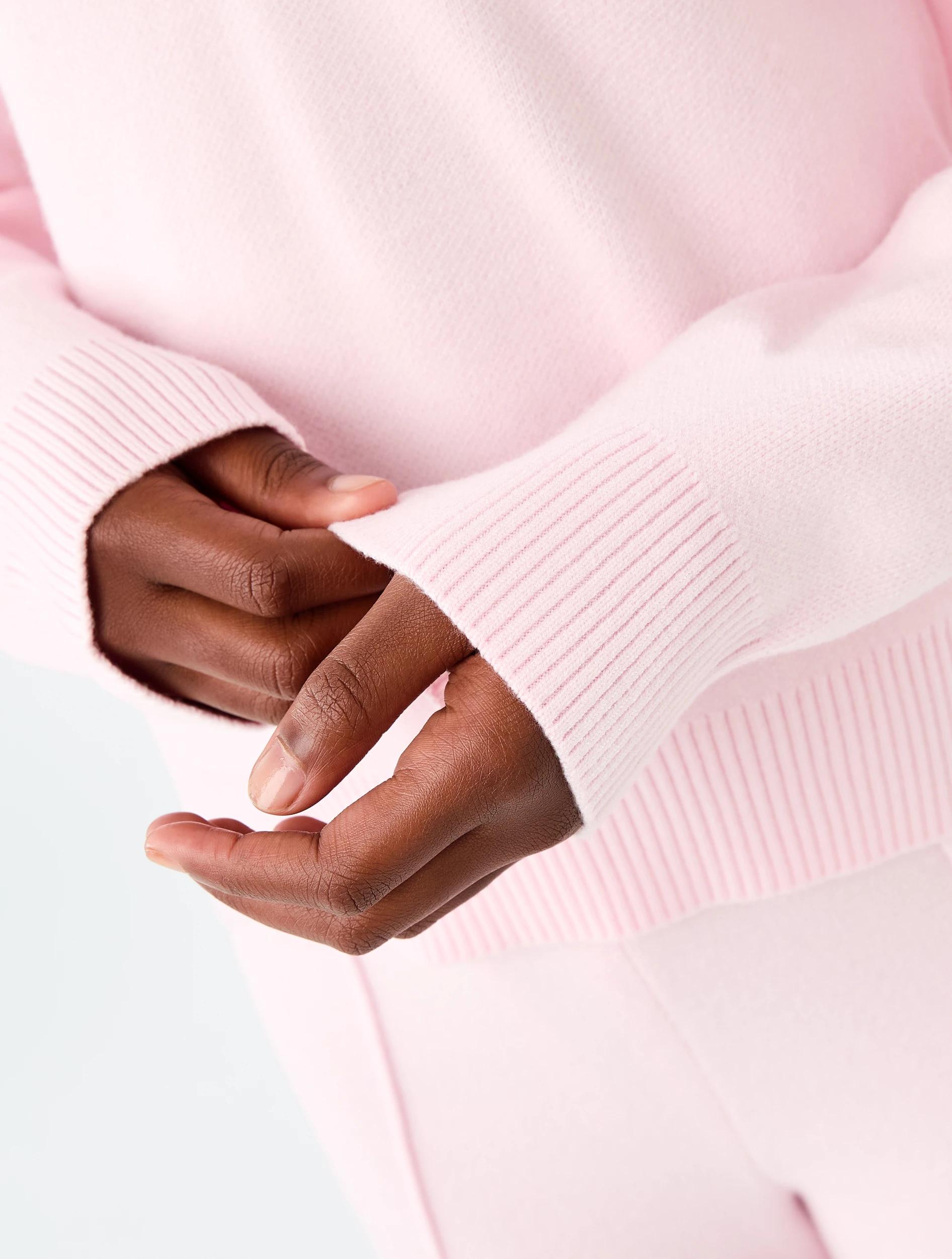 5 Bonded Knit Hoodie Bllet Pink, 5 of 7