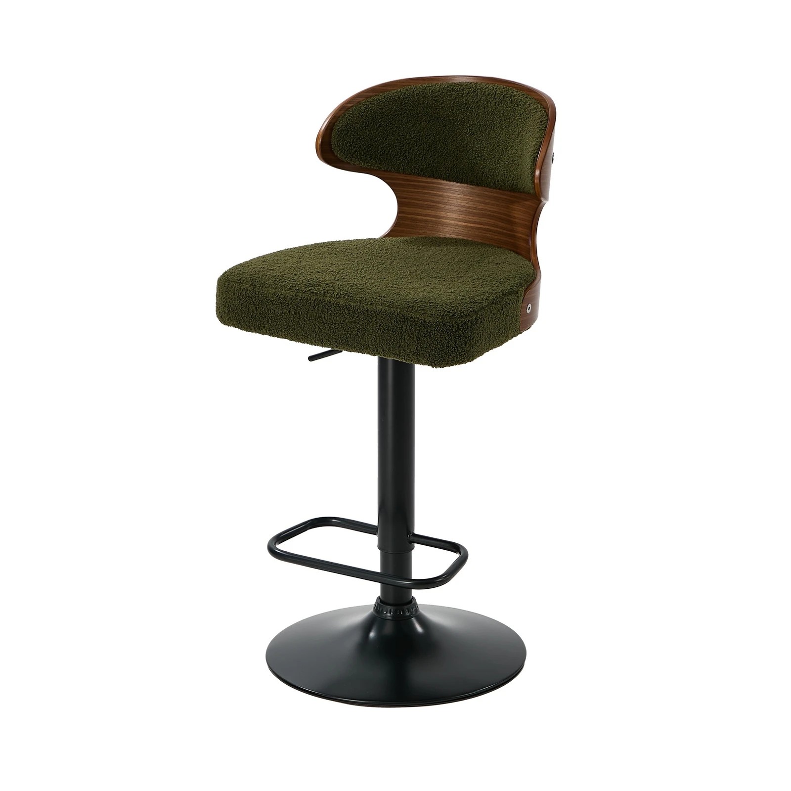 7 Oikiture 2x Bar Stools Kitchen Gas Lift Swivel Chairs Stool - Green, 7 of 9