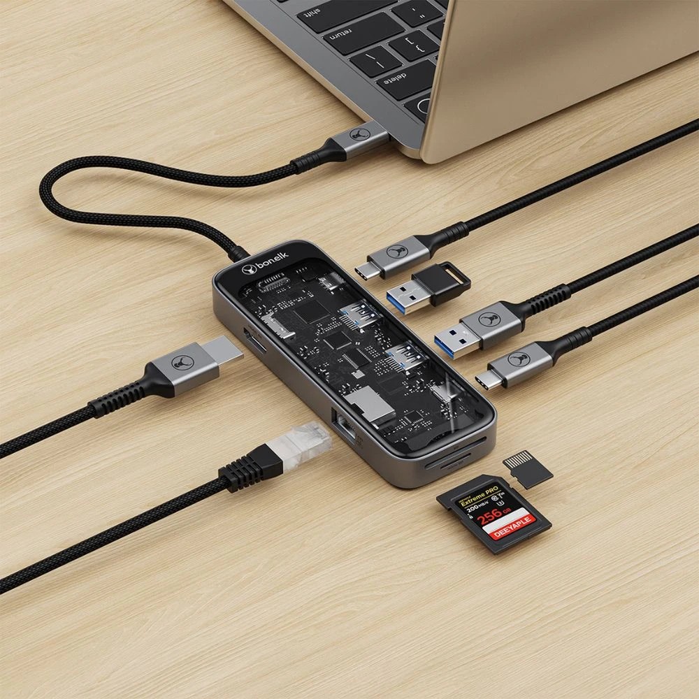 4 Bonelk Vision USB-C 8-in-1 Multi-Port Hub, 4 of 6