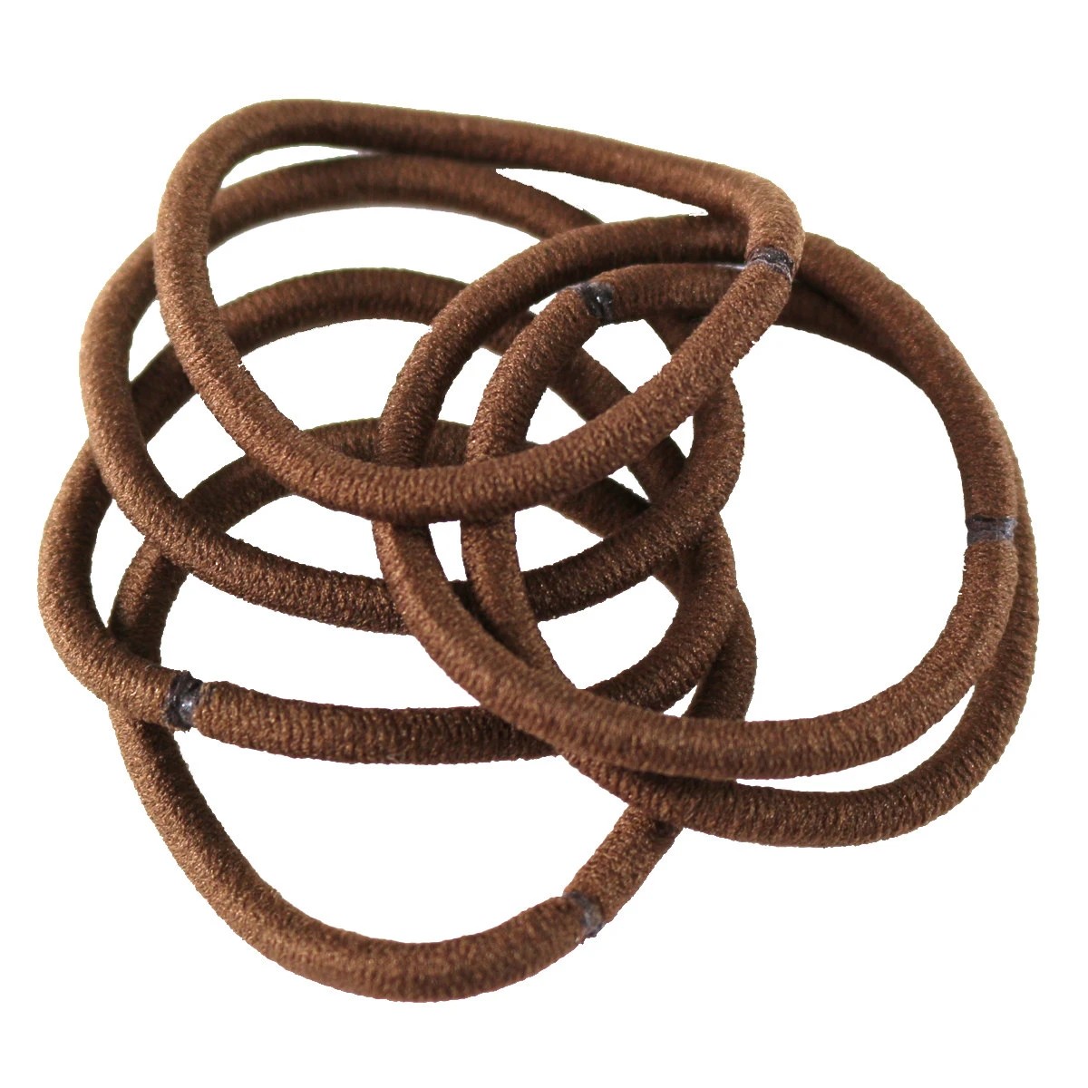 1 10 Pack Brown Thick Snagless Elastics, 1 of 1