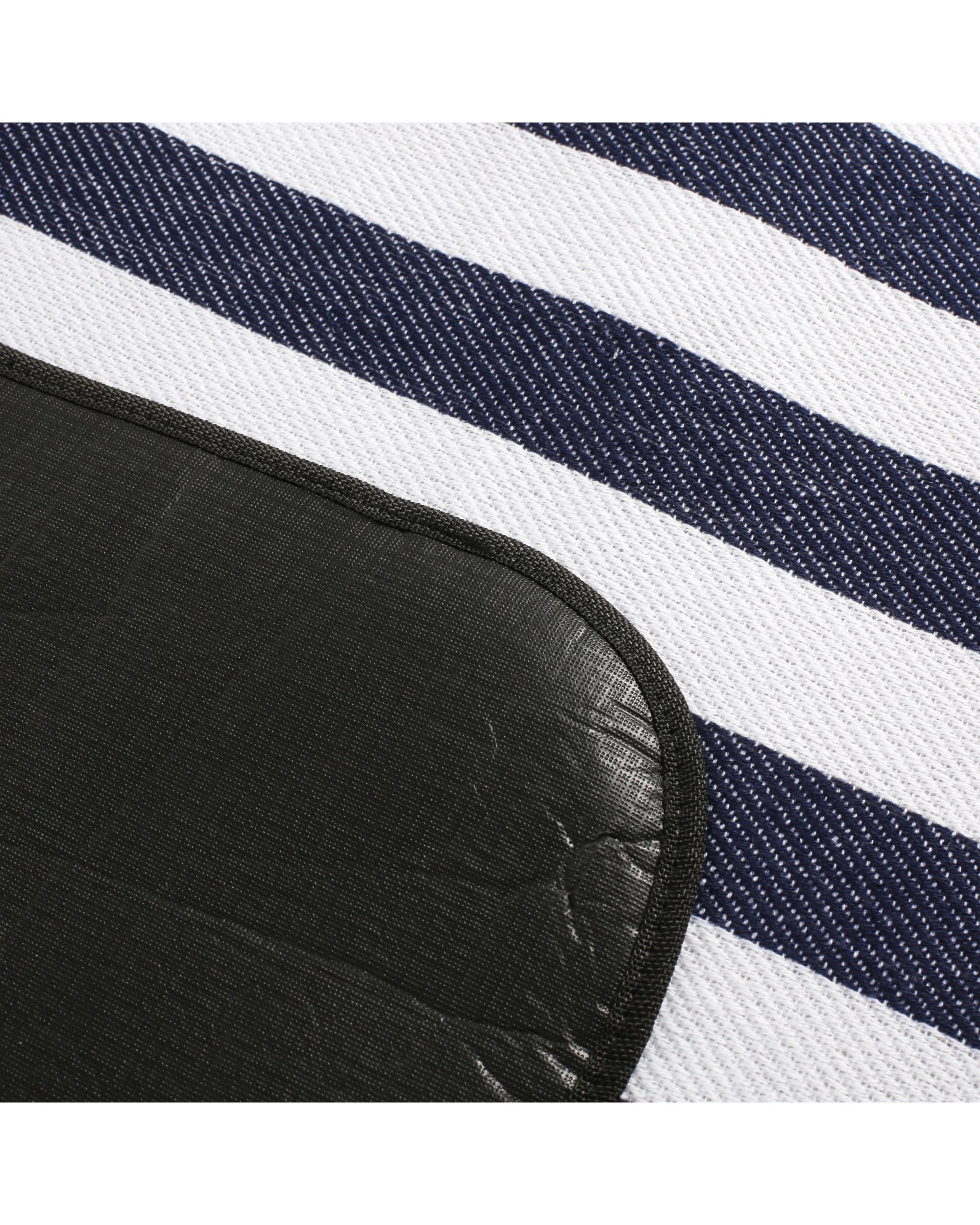 5 Sherwood Home Striped Picnic Blanket 200x150cm - Blue and White, 5 of 5