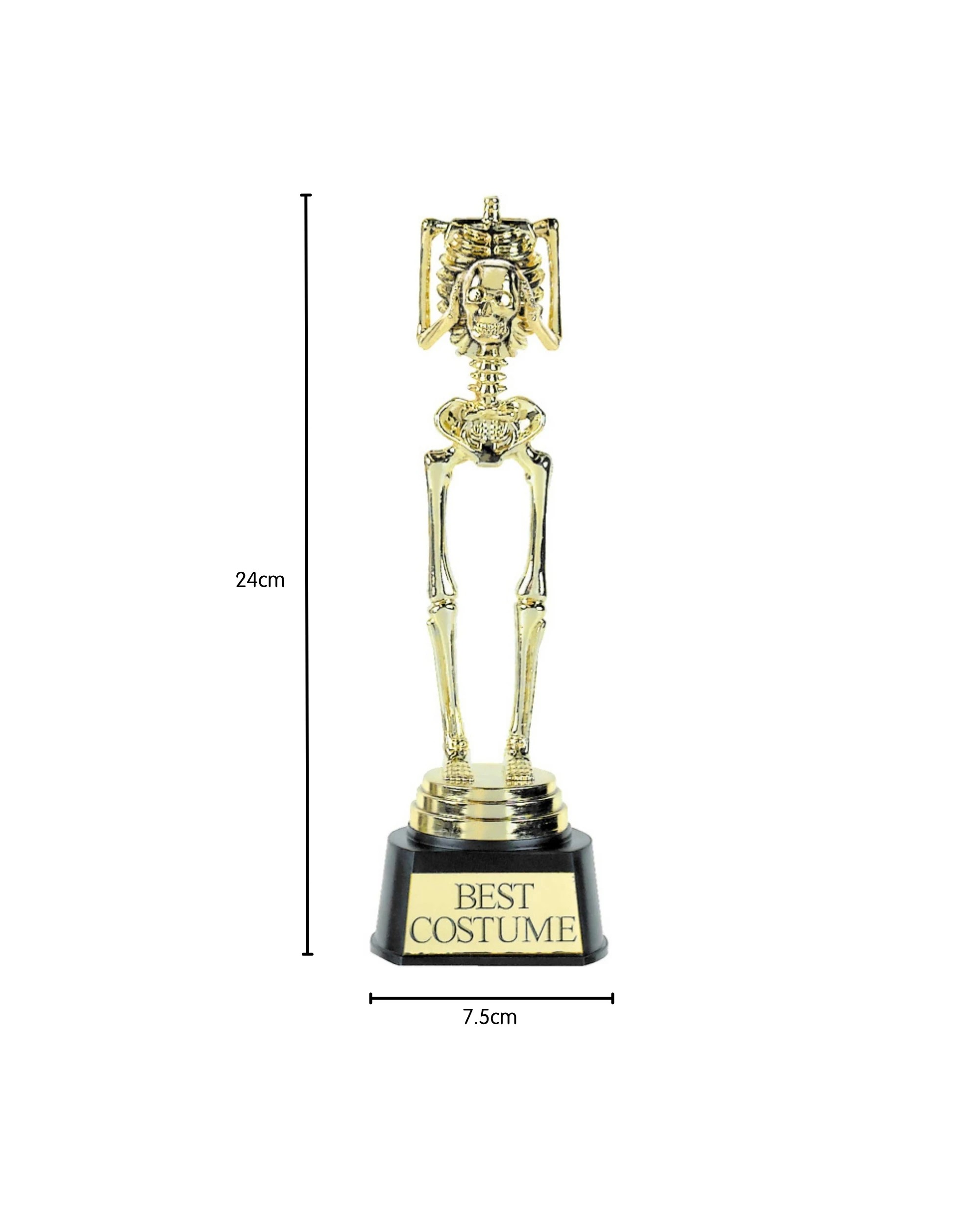 2 Anagram Halloween Best Costume Skeleton Trophy - Gold, 2 of 2