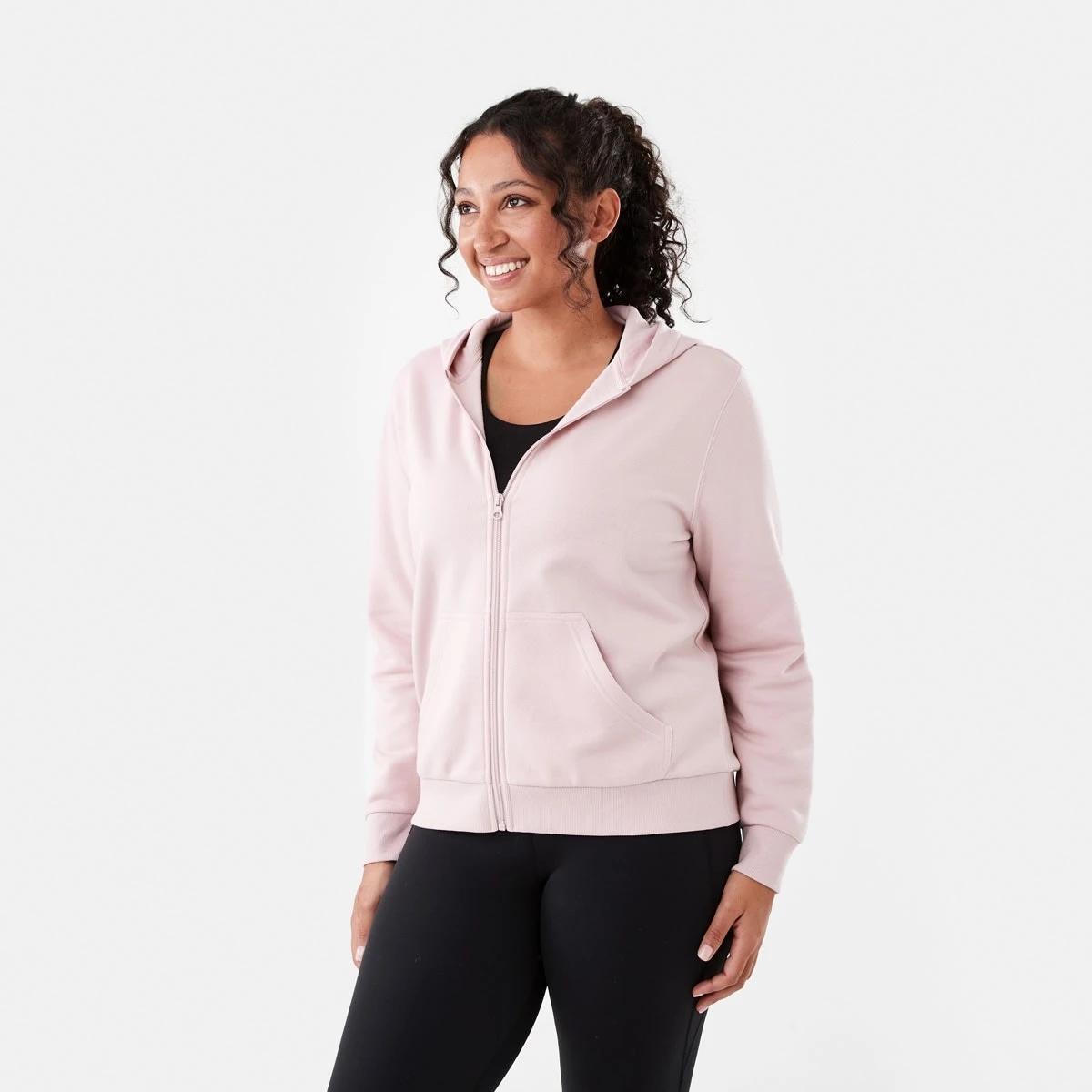 3 Active Womens Zip Through Hoodie QUARTZ PINK, 3 of 7
