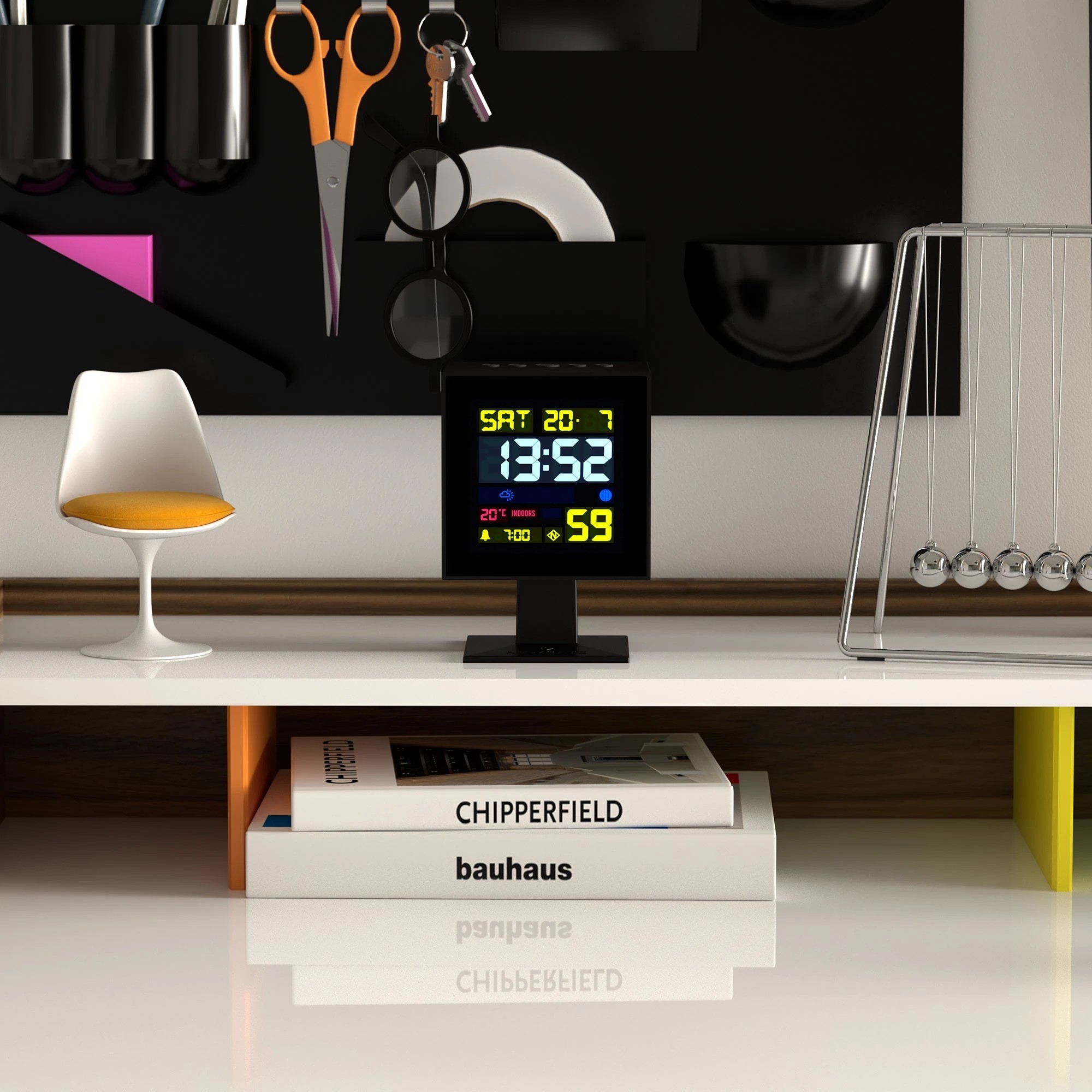 3 Newgate Monolith Lcd Alarm Clock - Black, 3 of 6