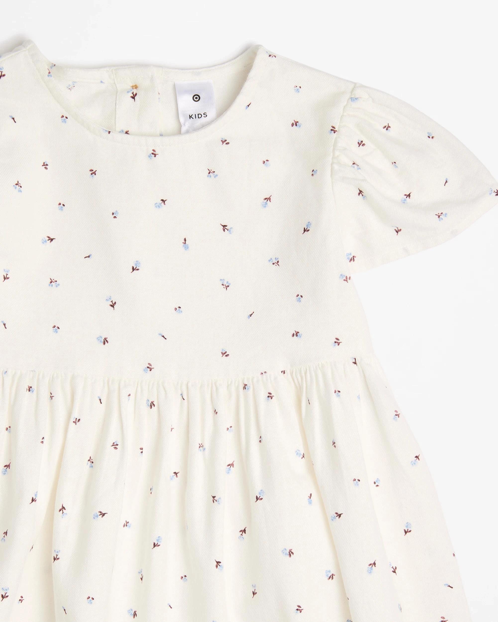 2 Target Kids Floral Denim Dress WHITE FLORAL, 2 of 3