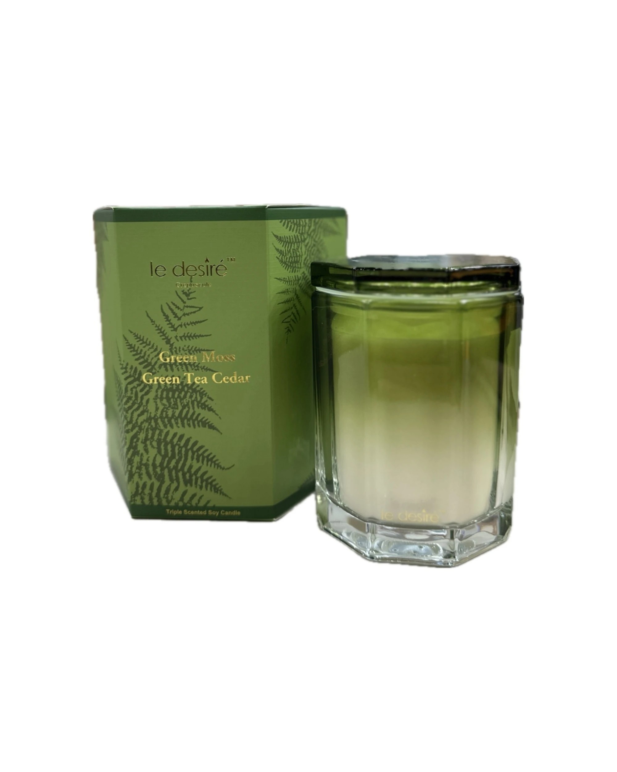 1 Le Desire Crepuscule Triple Scented Soy Candle Green Moss/Tea Cedar - Green, 1 of 1