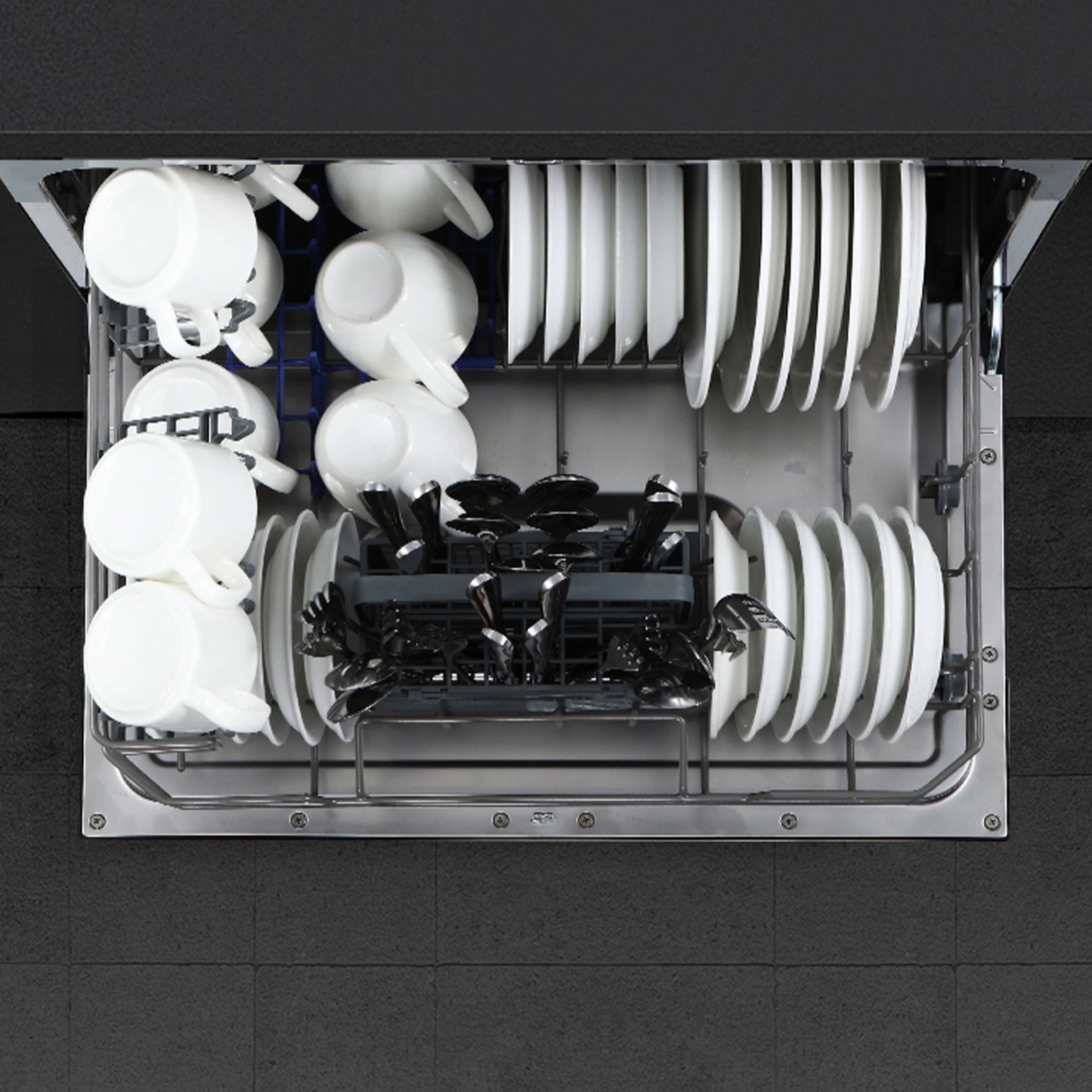9 Devanti 6 Place Settings Benchtop Dishwasher - Black, 9 of 9